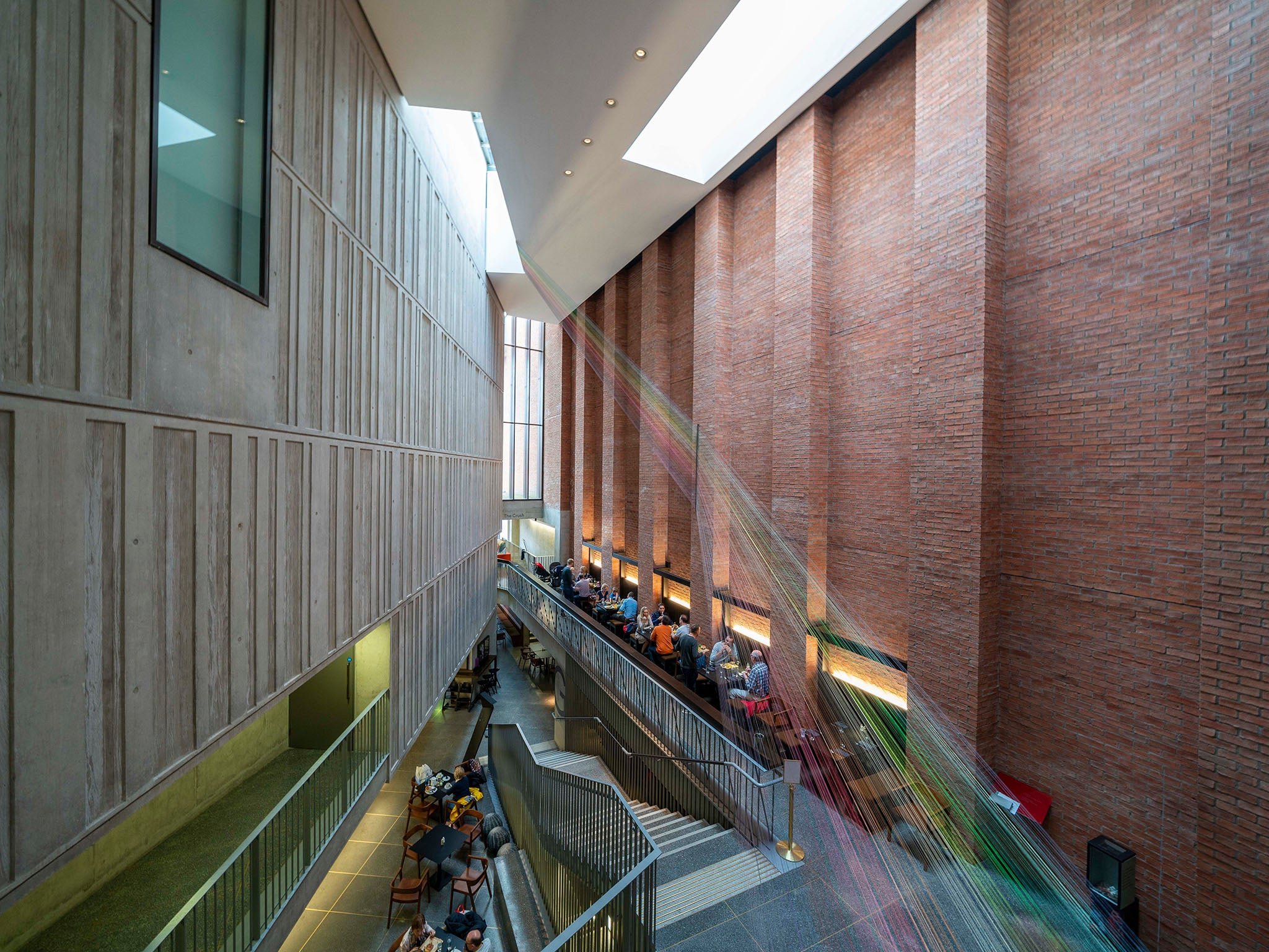 The brick and Antrim basalt building was designed by Hackett Hall McKnight