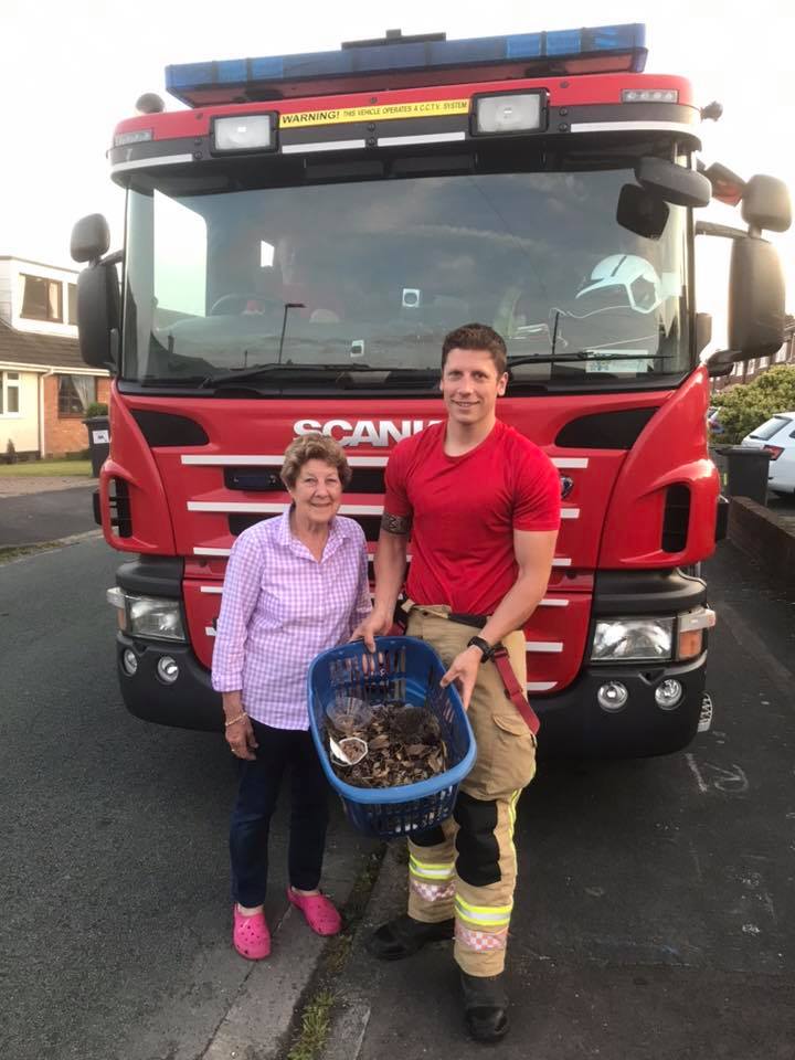 Mitch Stafford took the suffocated Hedgehog's family to a local rescue centre run by pensioner Joan Lockley