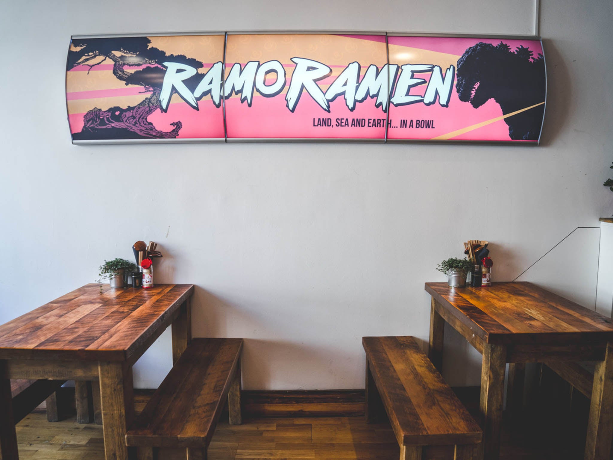 Like traditional ramen eateries, decor is simple and relaxing