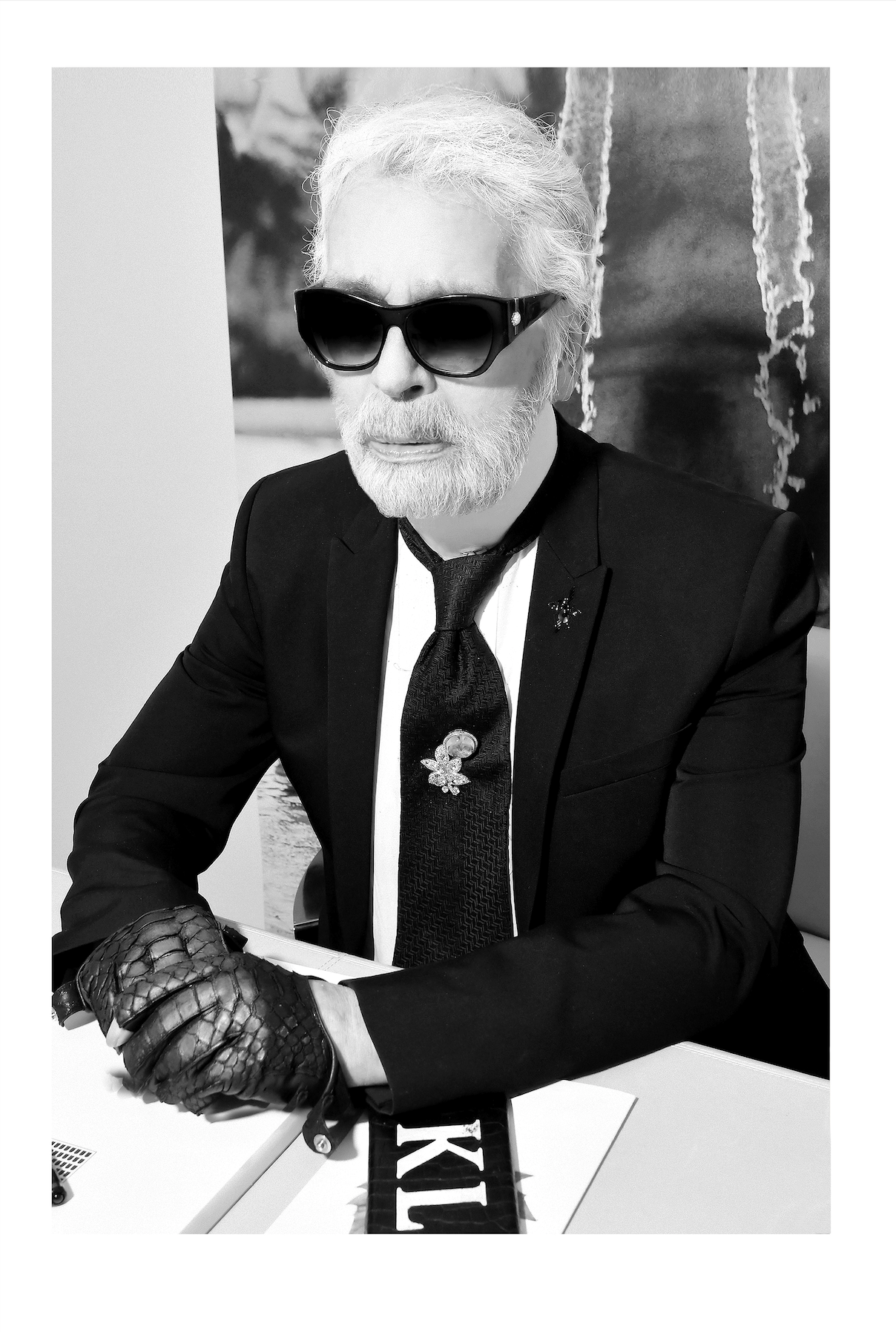 A portrait of Karl Lagerfeld (Maison Karl Lagerfeld)