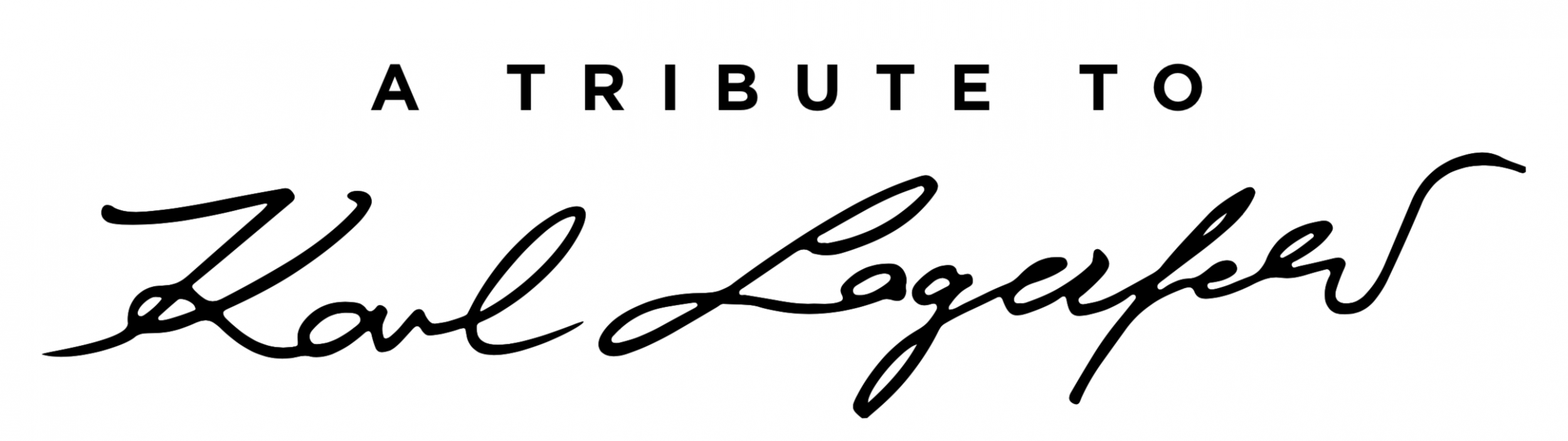 The logo for “A Tribute to Karl: The White Shirt Project” (Maison Karl Lagerfeld)