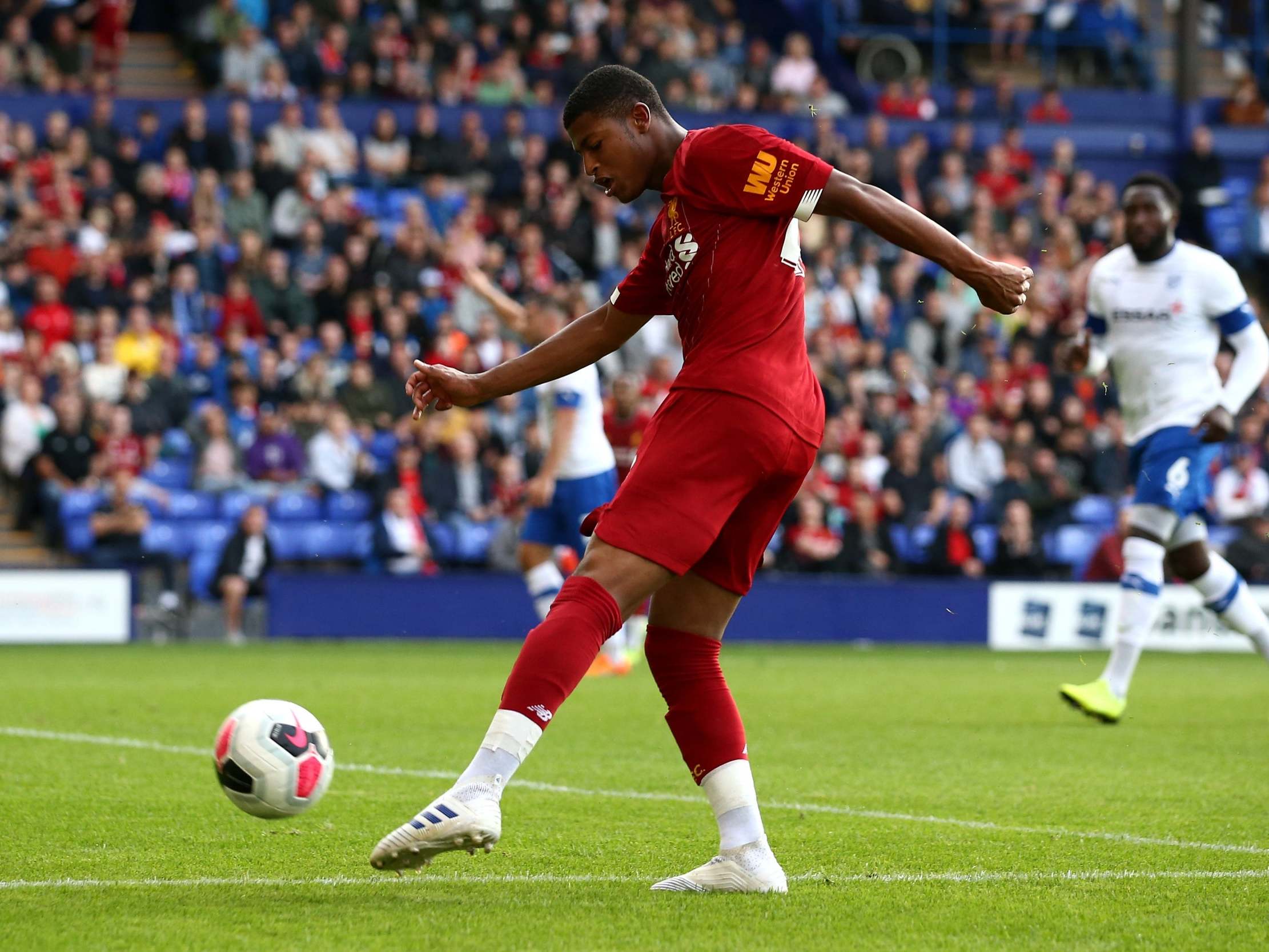 Brewster in action vs Tranmere (Getty )