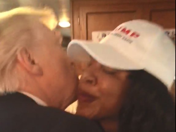 The moment, captured on video, when Alva Johnson claims then candidate Donald Trump forcibly kissed her