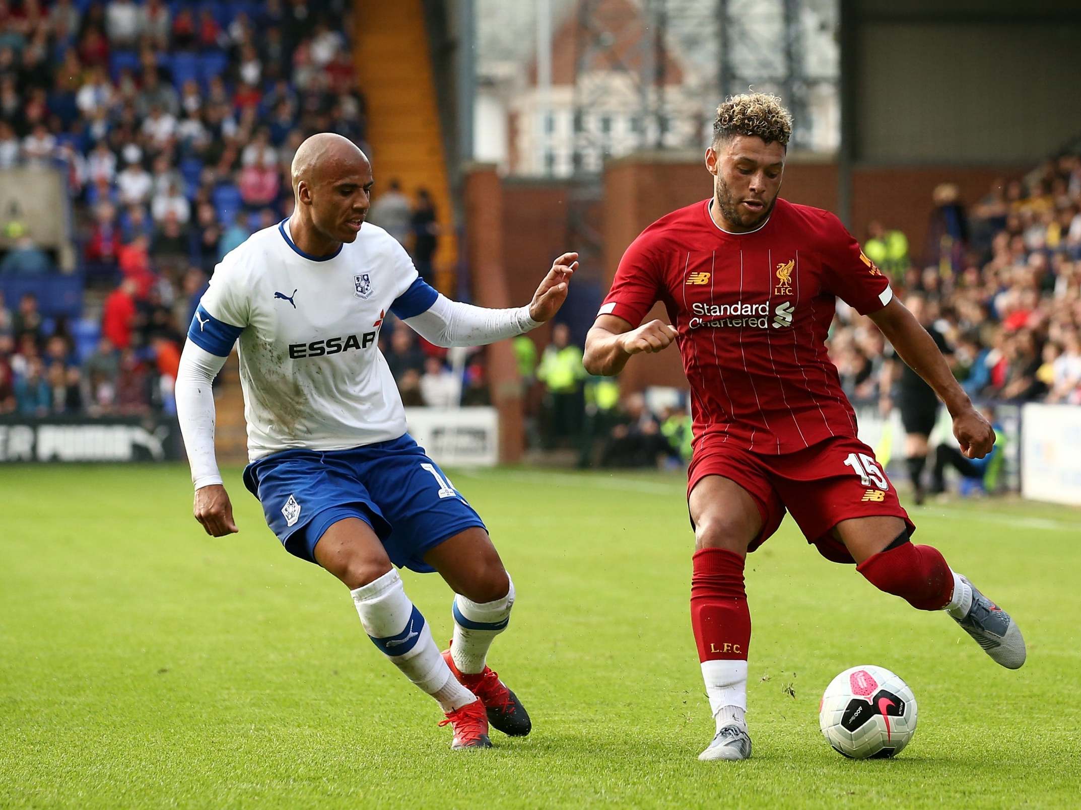 Oxlade-Chamberlain in action against Tranmere