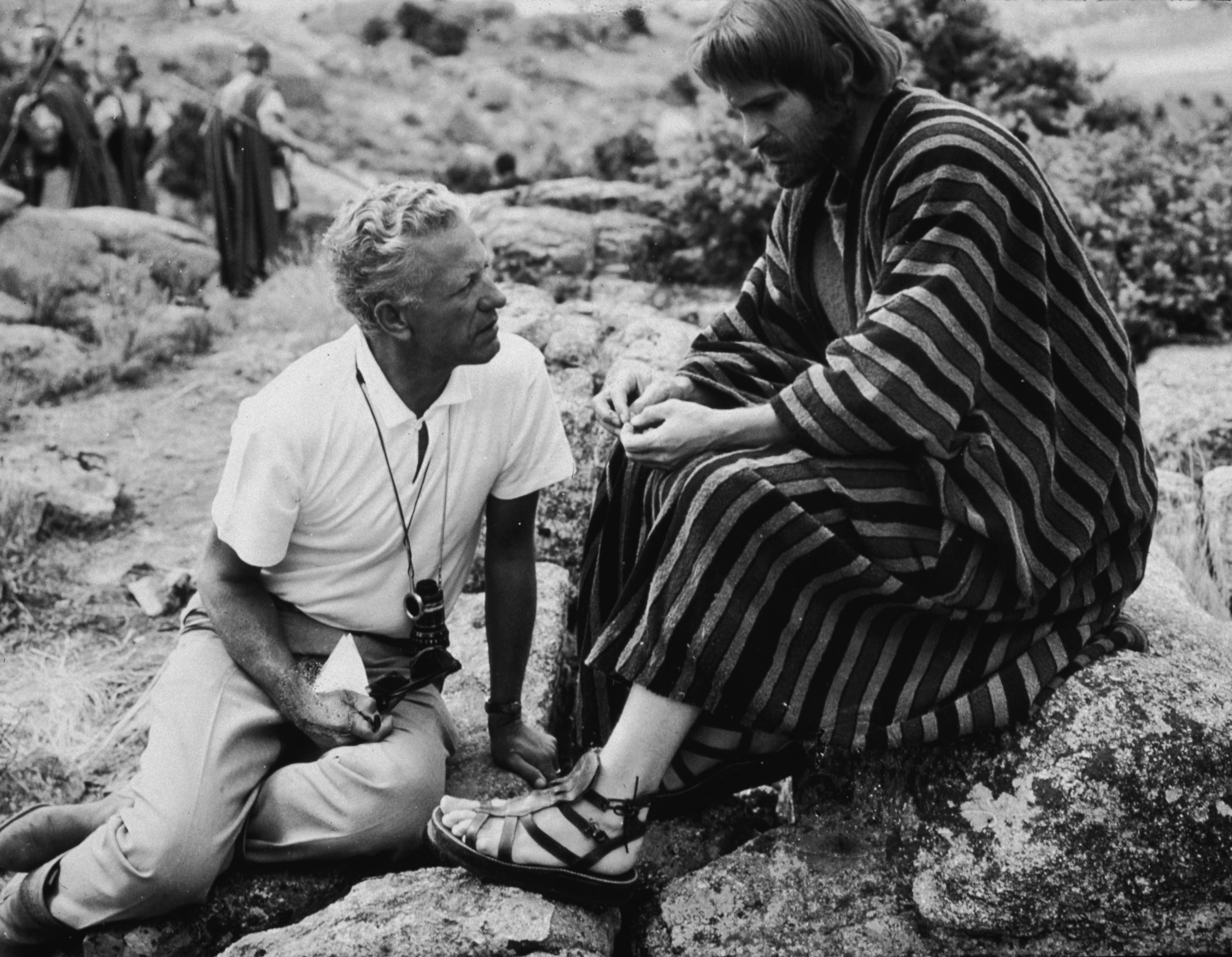 Director Nicholas Ray, and Torn as Judas Iscariot, during the filming of ‘King of Kings’ in 1961