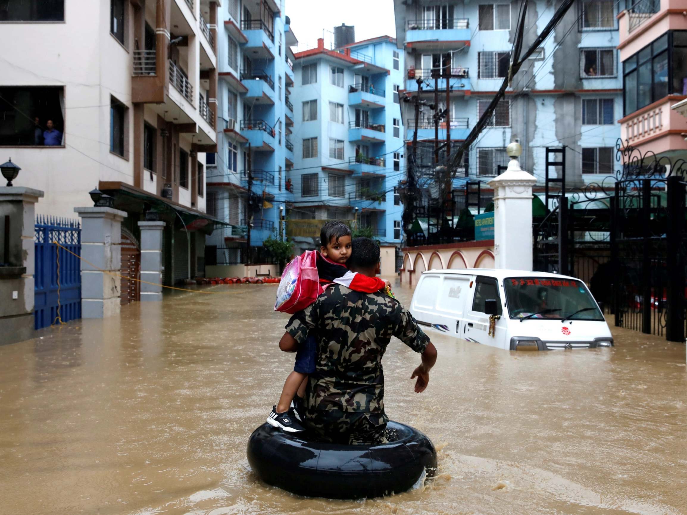 The military said it had evacuated 150 people form their homes so far