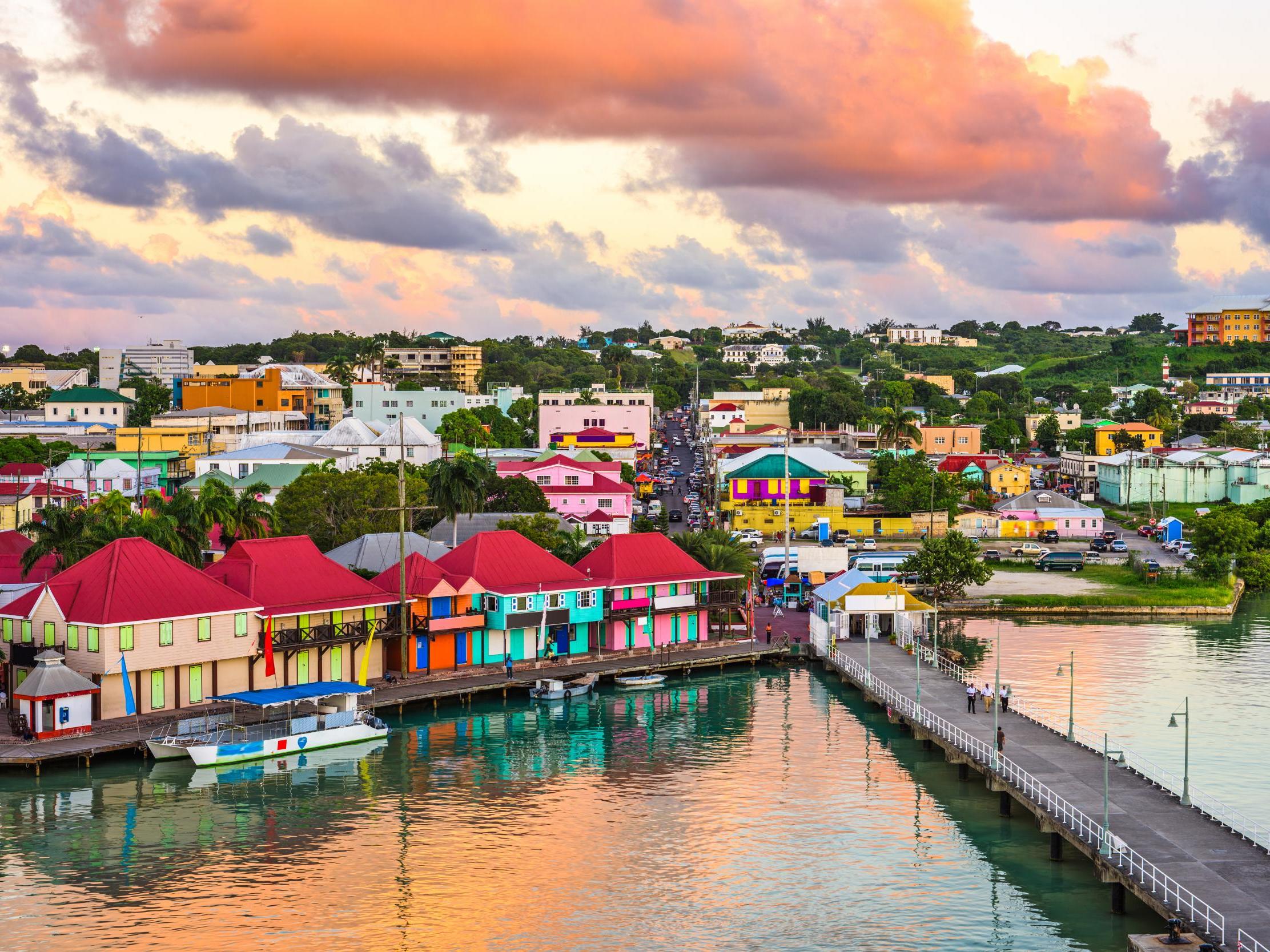 St John's in Antigua, where a British police officer has been jailed for rape