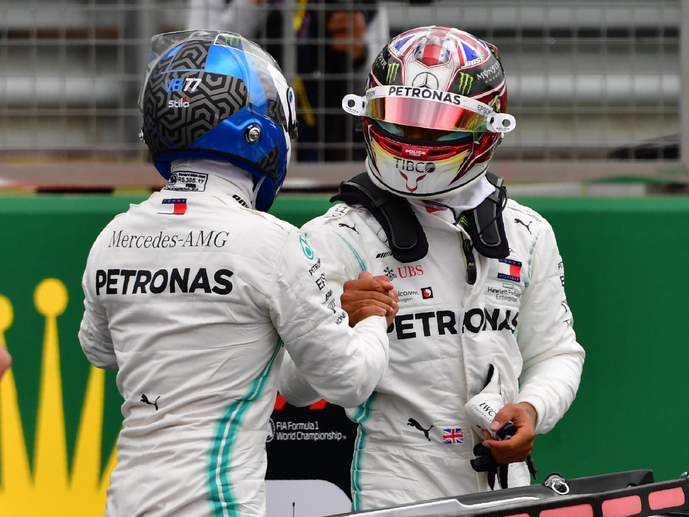 Mercedes dominate the front row again