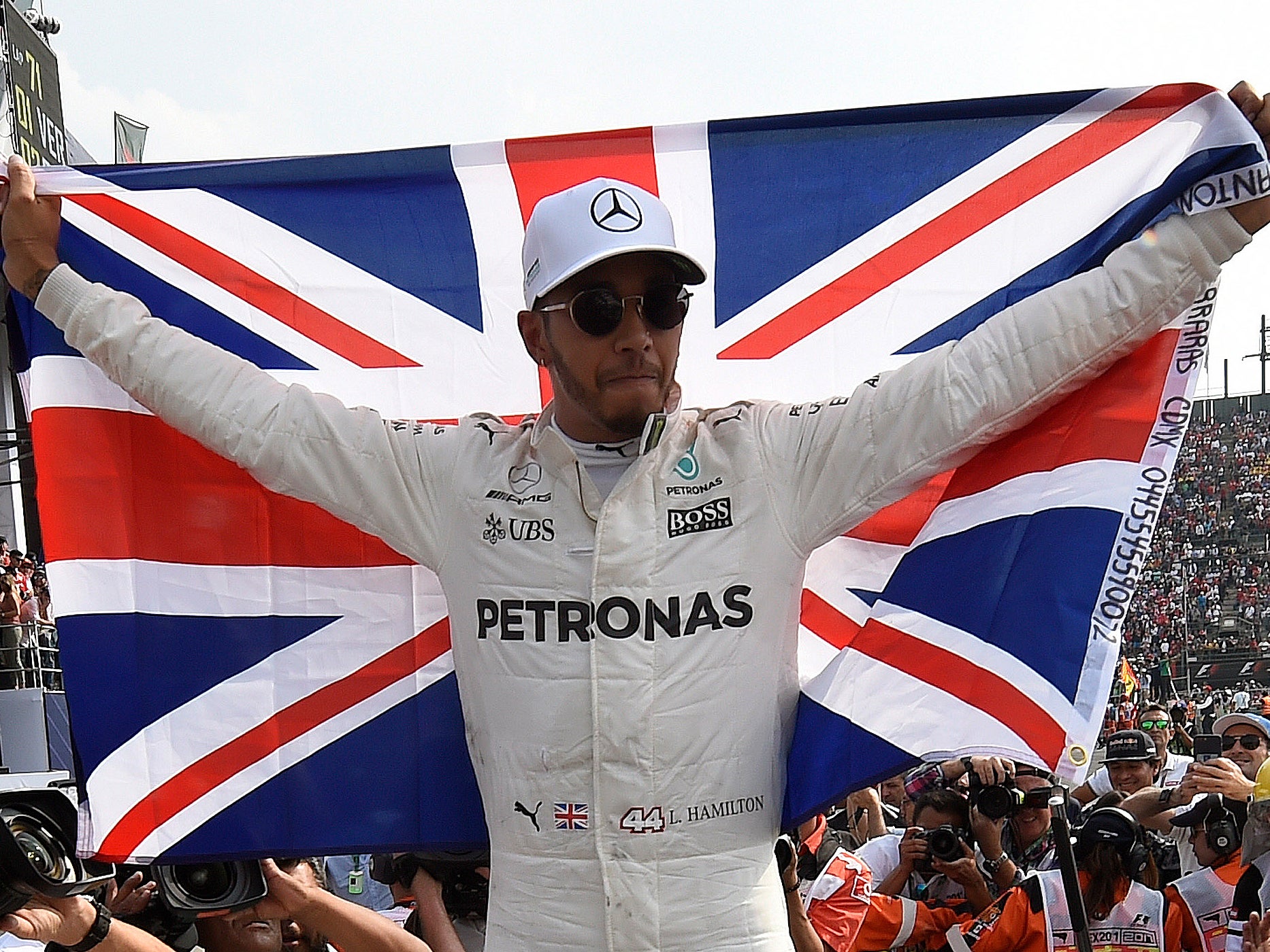 Lewis Hamilton says he proudly flies the British flag