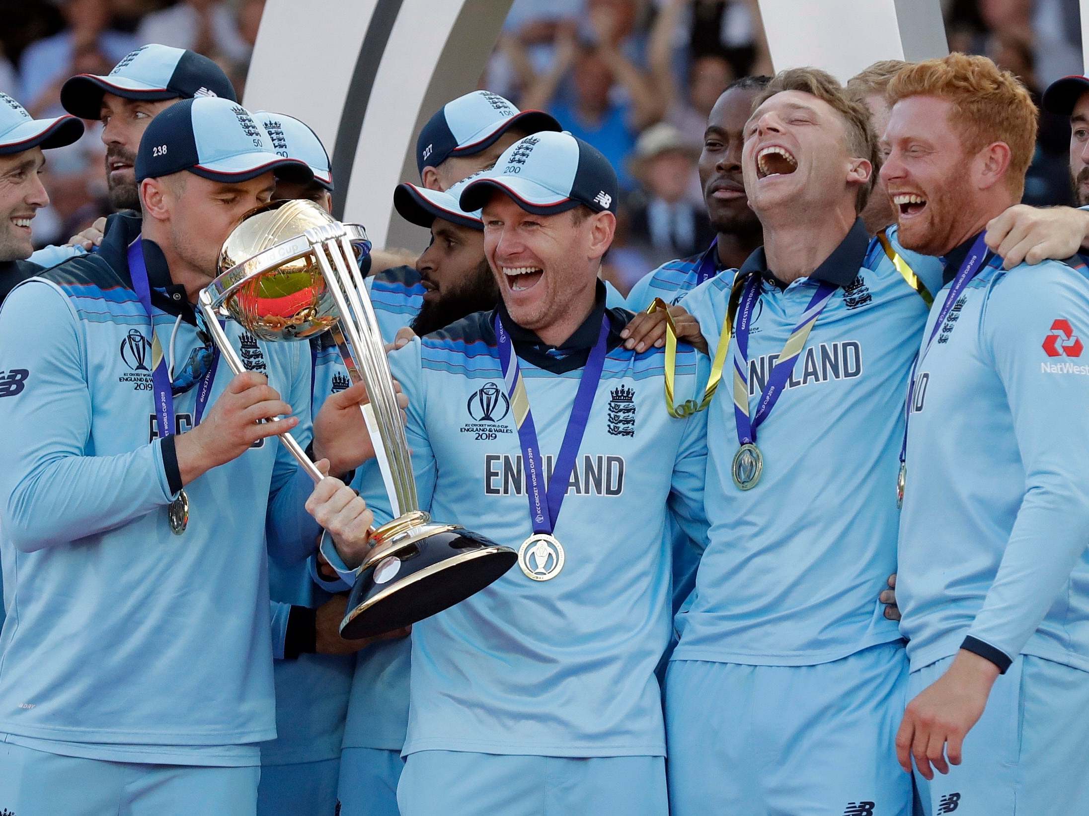 England won the trophy after a thrilling super over