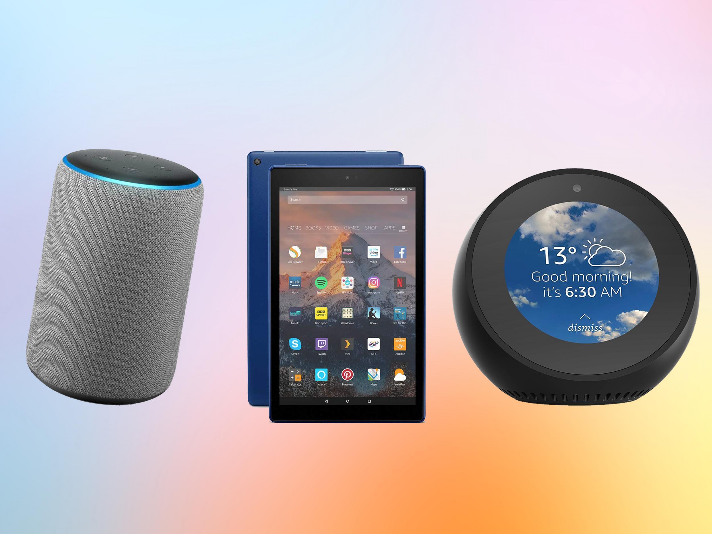 Expect deals on Amazon’s Fire tablets, Kindle ebook readers and Echo smart speakers (Th