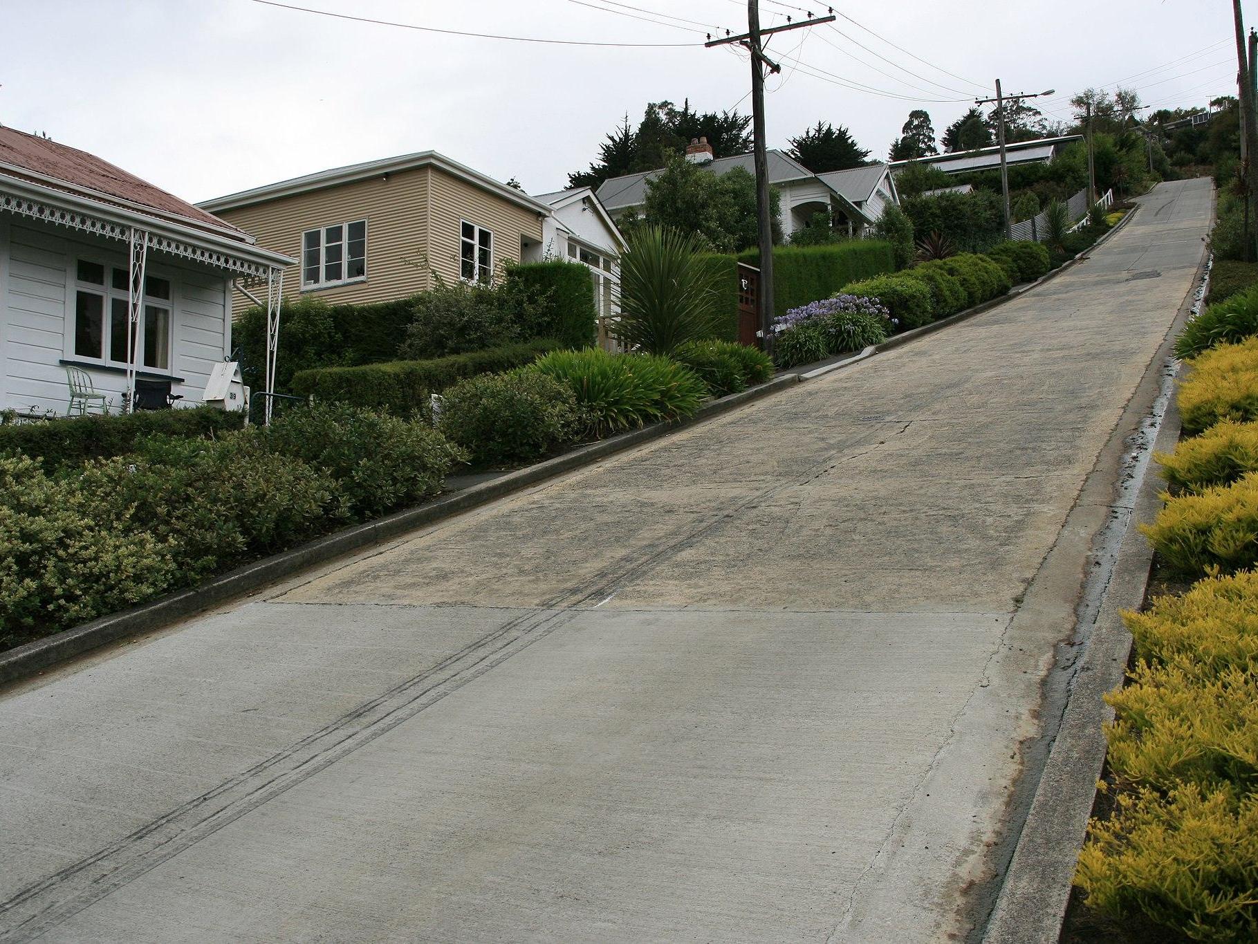 Baldwin Street in the New Zealand town of Dunedin