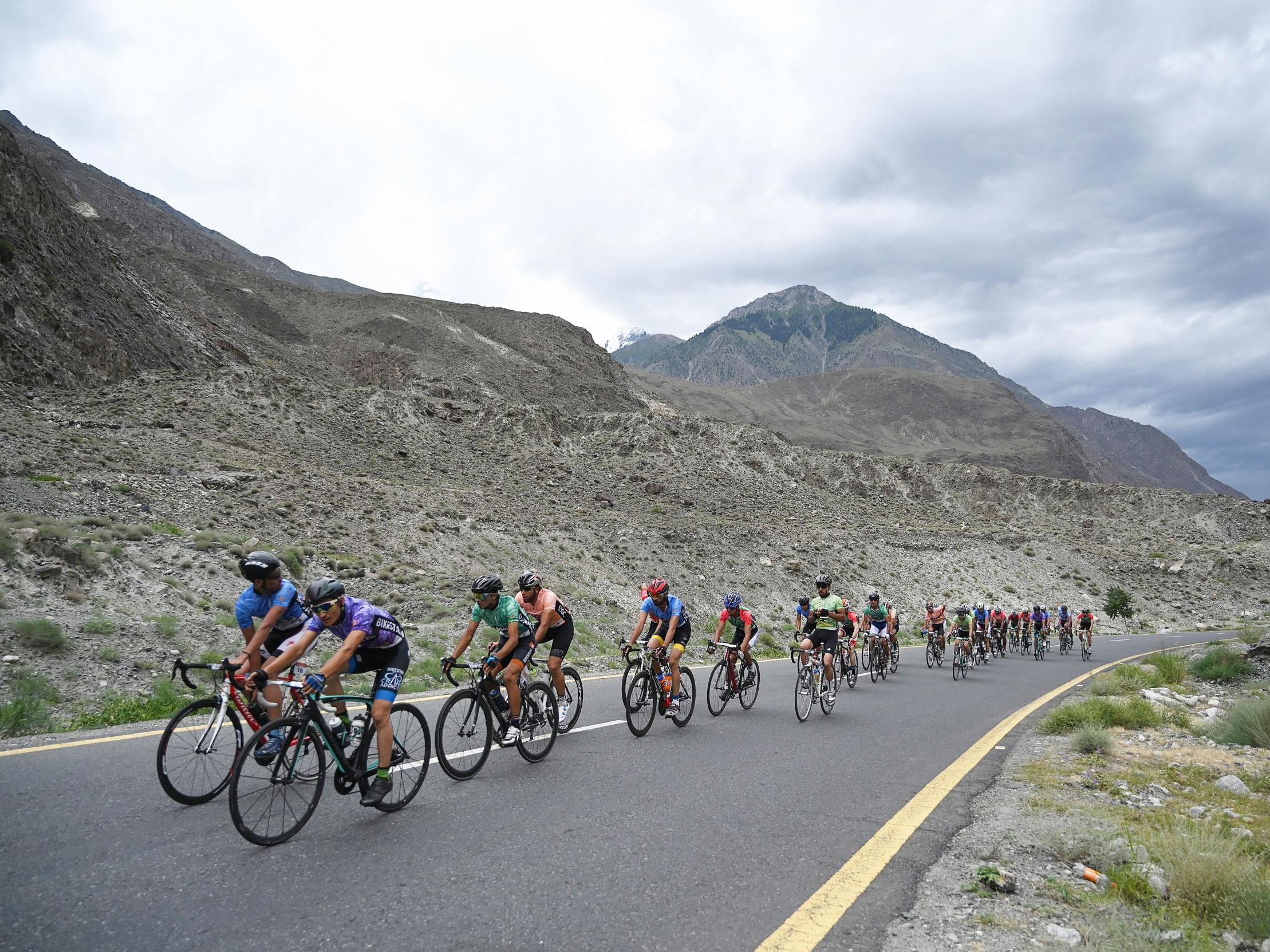 Pakistan is home to another adventure sport: the Tour de Khunjerab, one of the world’s highest altitude cycling competitions