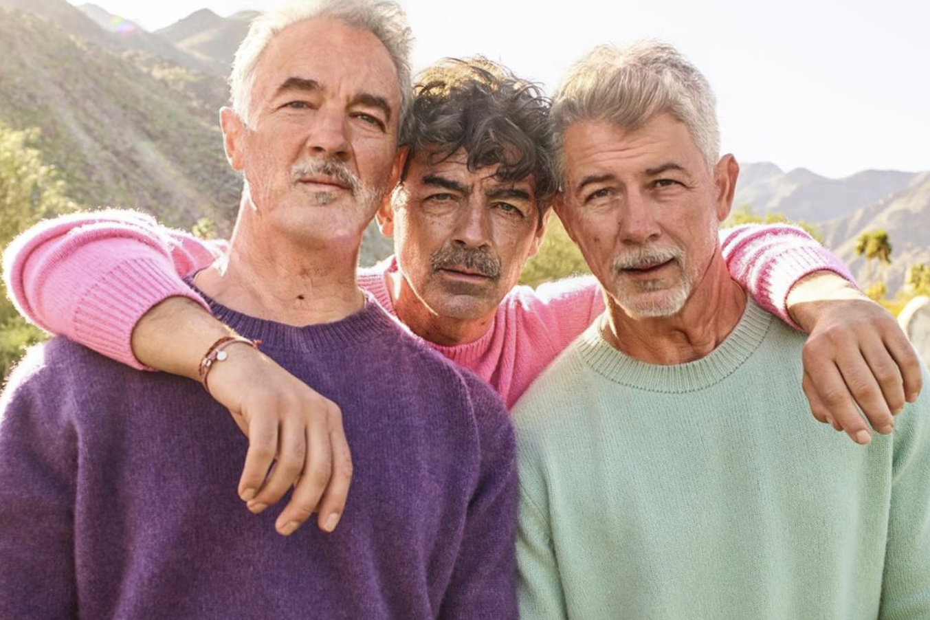 The Jonas Brothers play around with the FaceApp ‘elderly’ setting (Instagram: jonasbrothers)