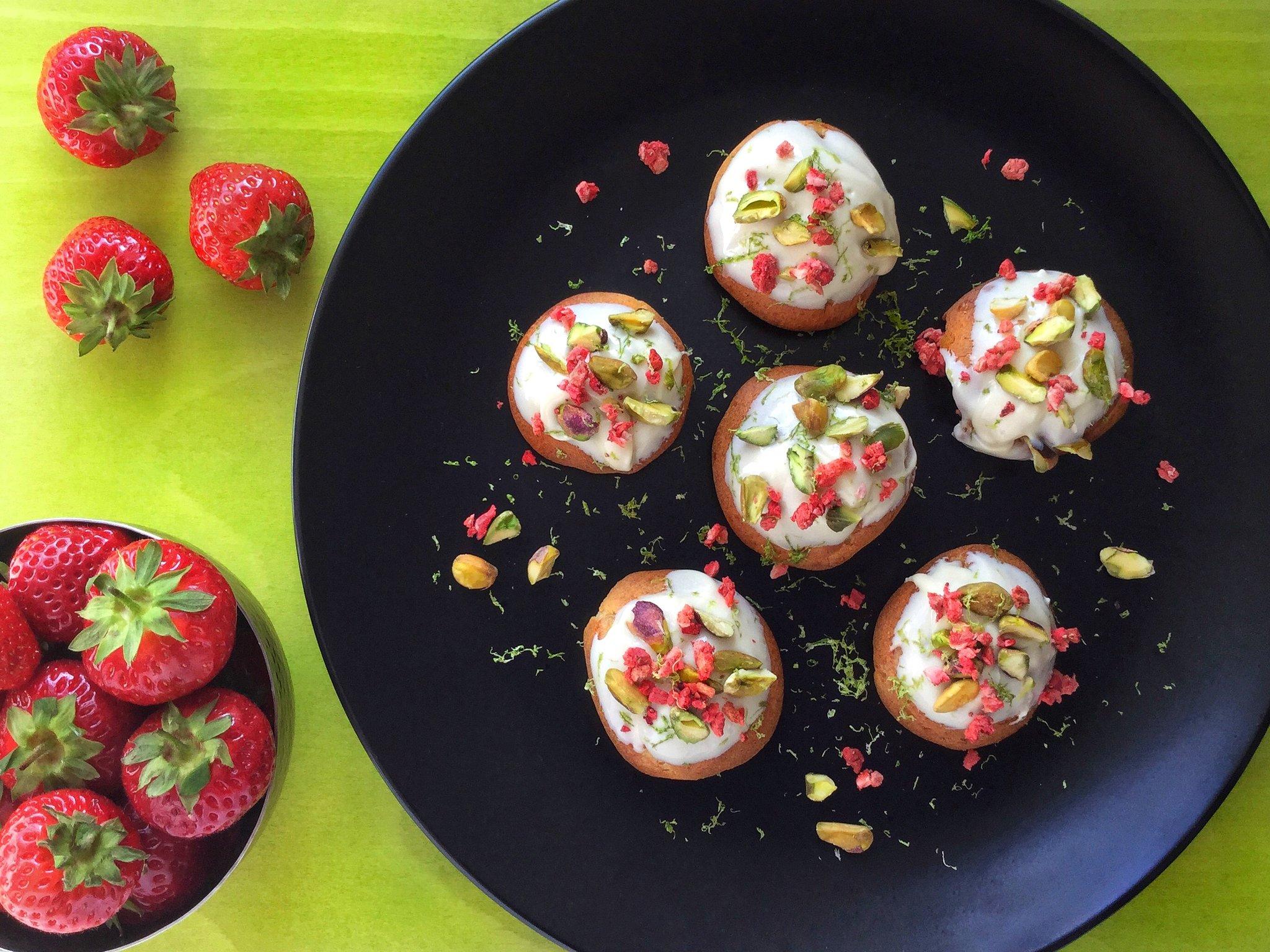 Add freeze-dried strawberries and chopped pistachios to the top for colour and texture