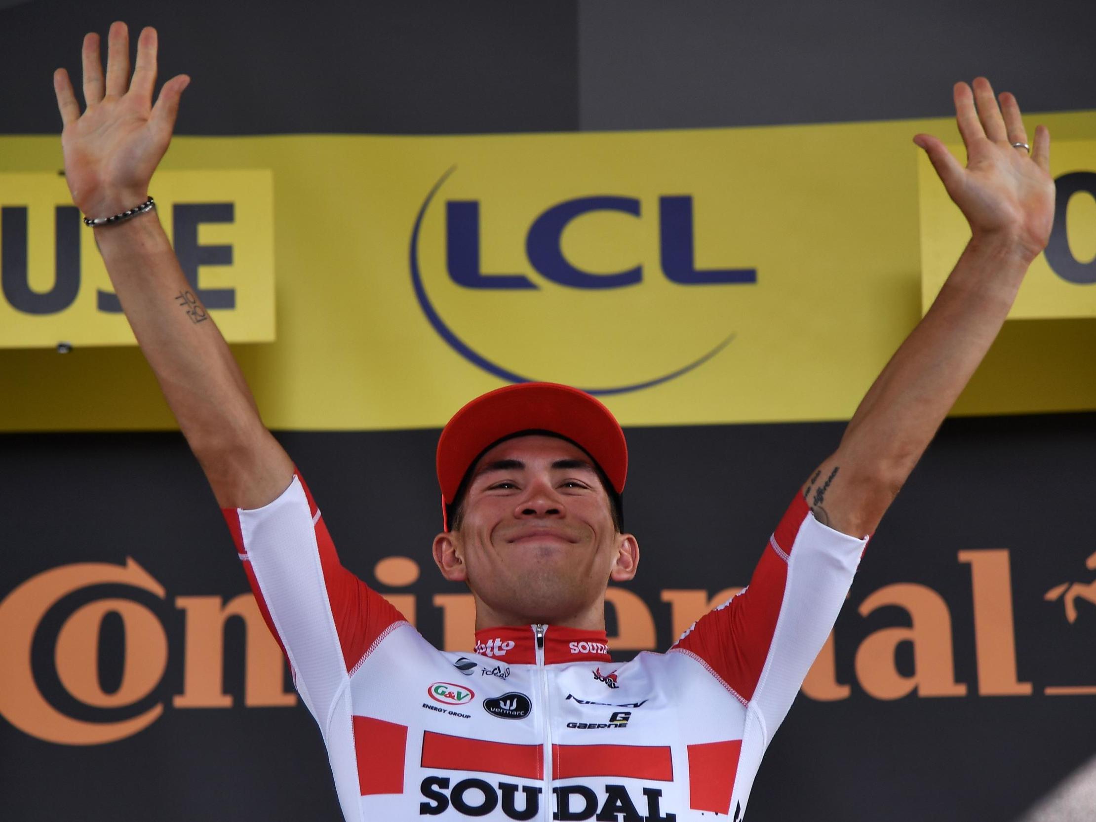 Caleb Ewan claimed his first ever stage win on the Tour