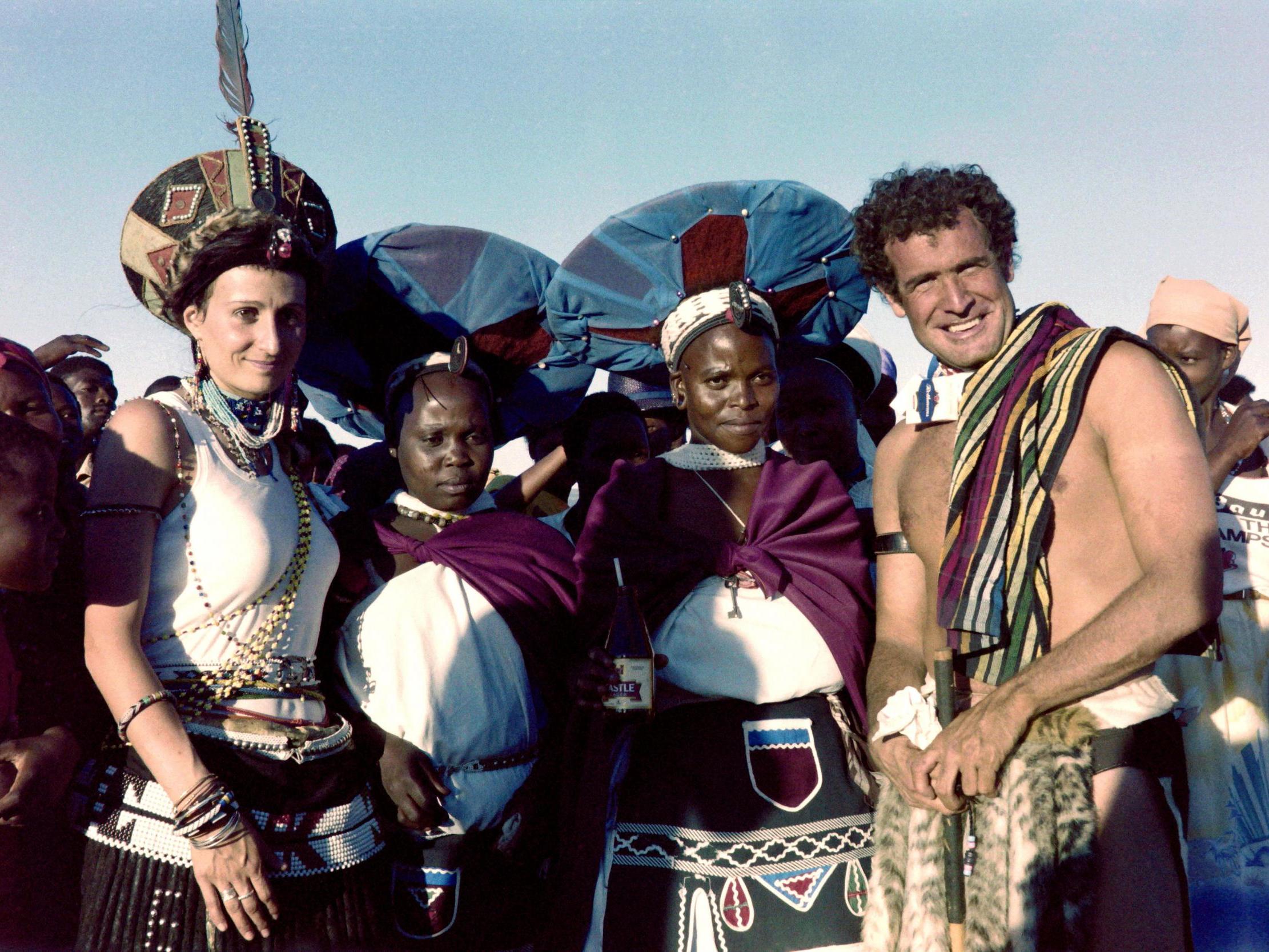 Clegg marries Jennifer in a traditional Zulu wedding, Natal province, South Africa, 1989