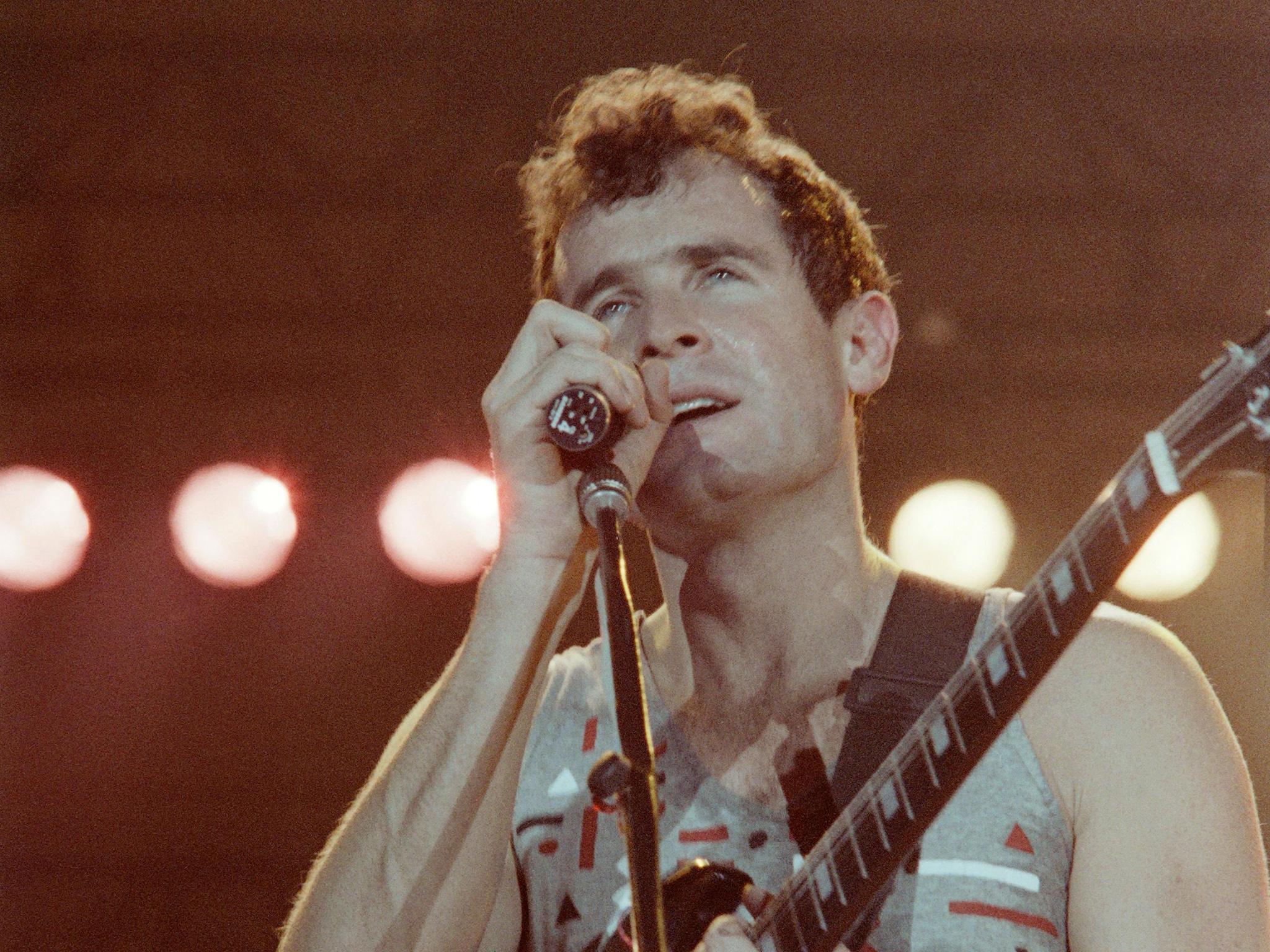 Clegg in 1988 at a rock festival in France, where he gained an appreciative audience