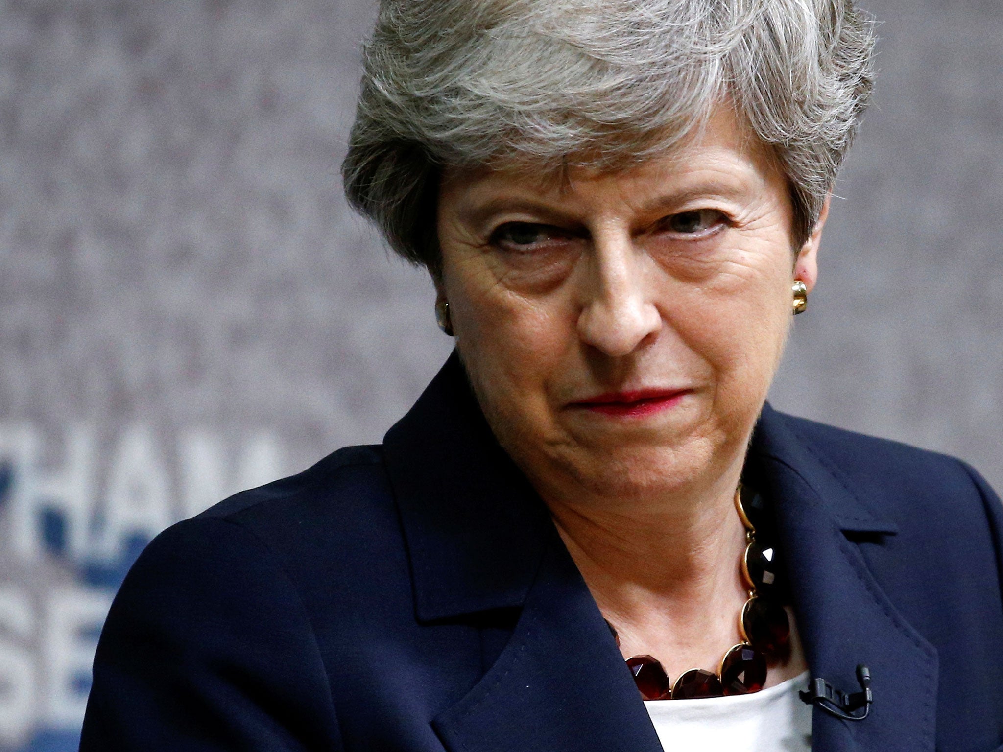 Theresa May speaks at Chatham House in London