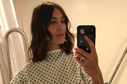 Alexa Chung posts on Instagram about endometriosis from hospital