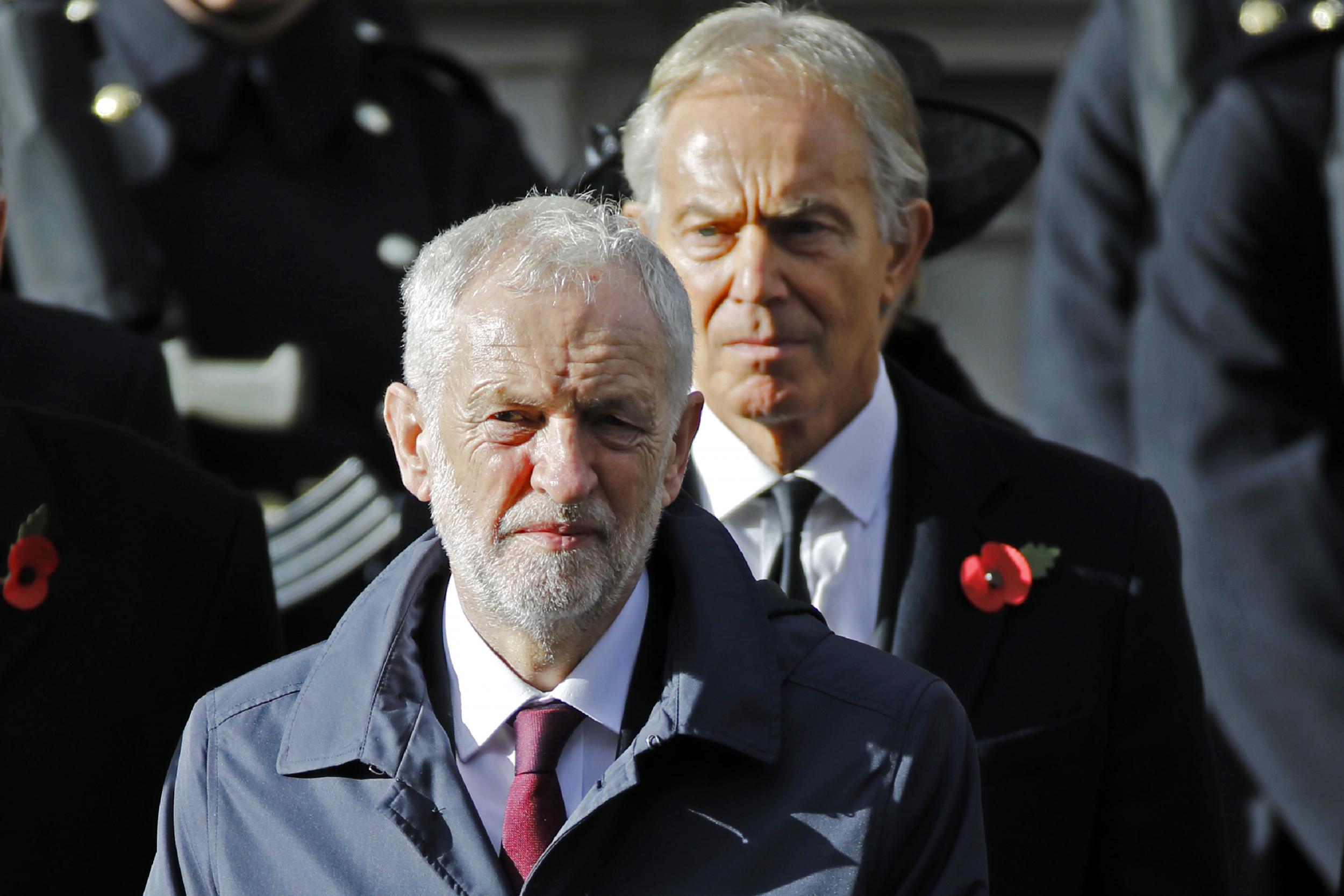 Corbyn has stepped away from the idea of being a ‘caretaker leader’, Blair said (AFP/Getty)