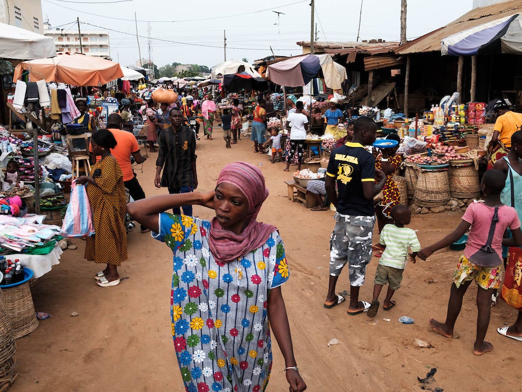 A market in the Lomé neighbourhood of Atikoumé