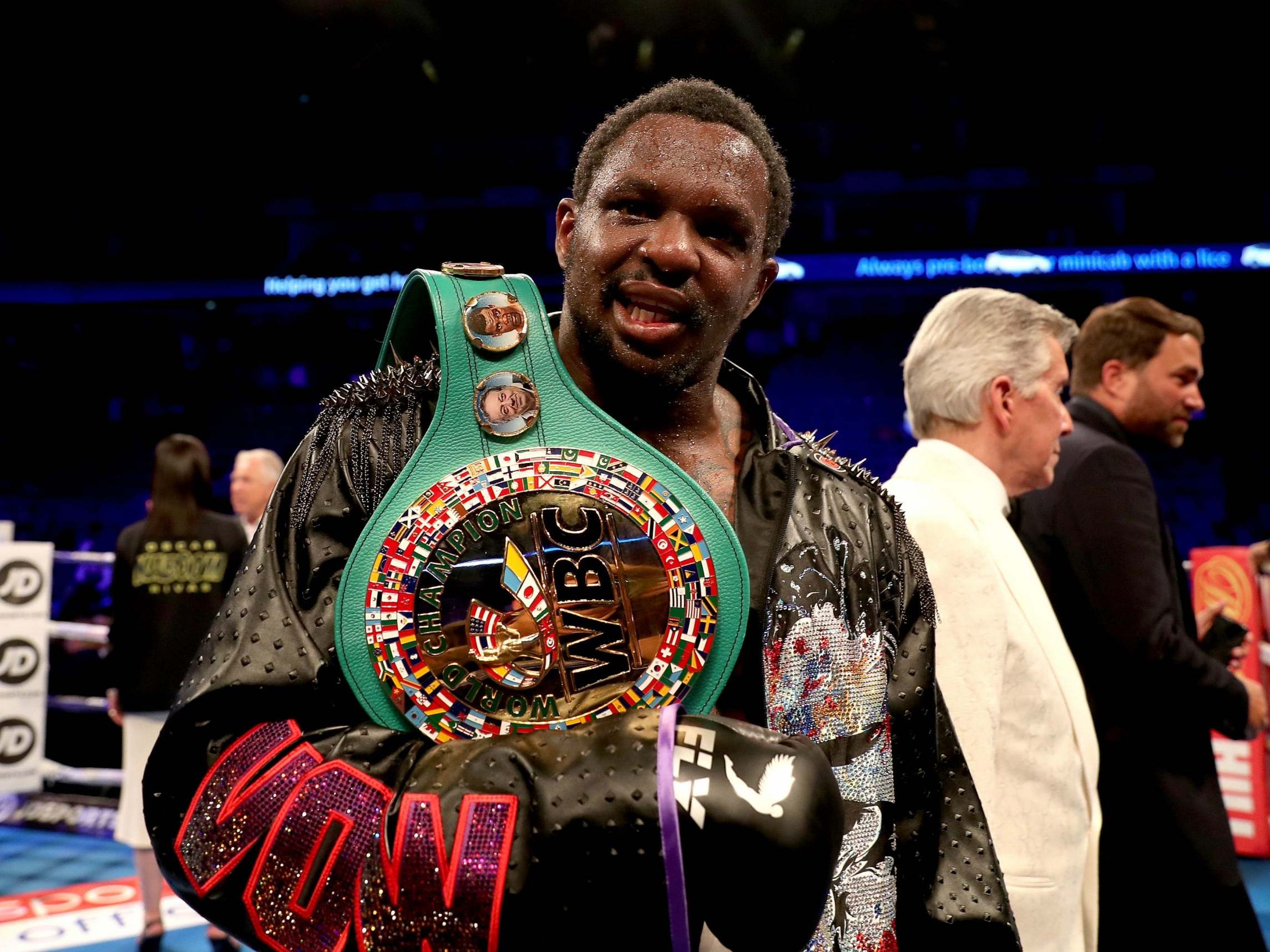 Dillian Whyte beat Oscar Rivas on Saturday night but won’t get to face Deontay Wilder