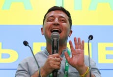 Ukraine elections: Zelensky projected historical outright majority