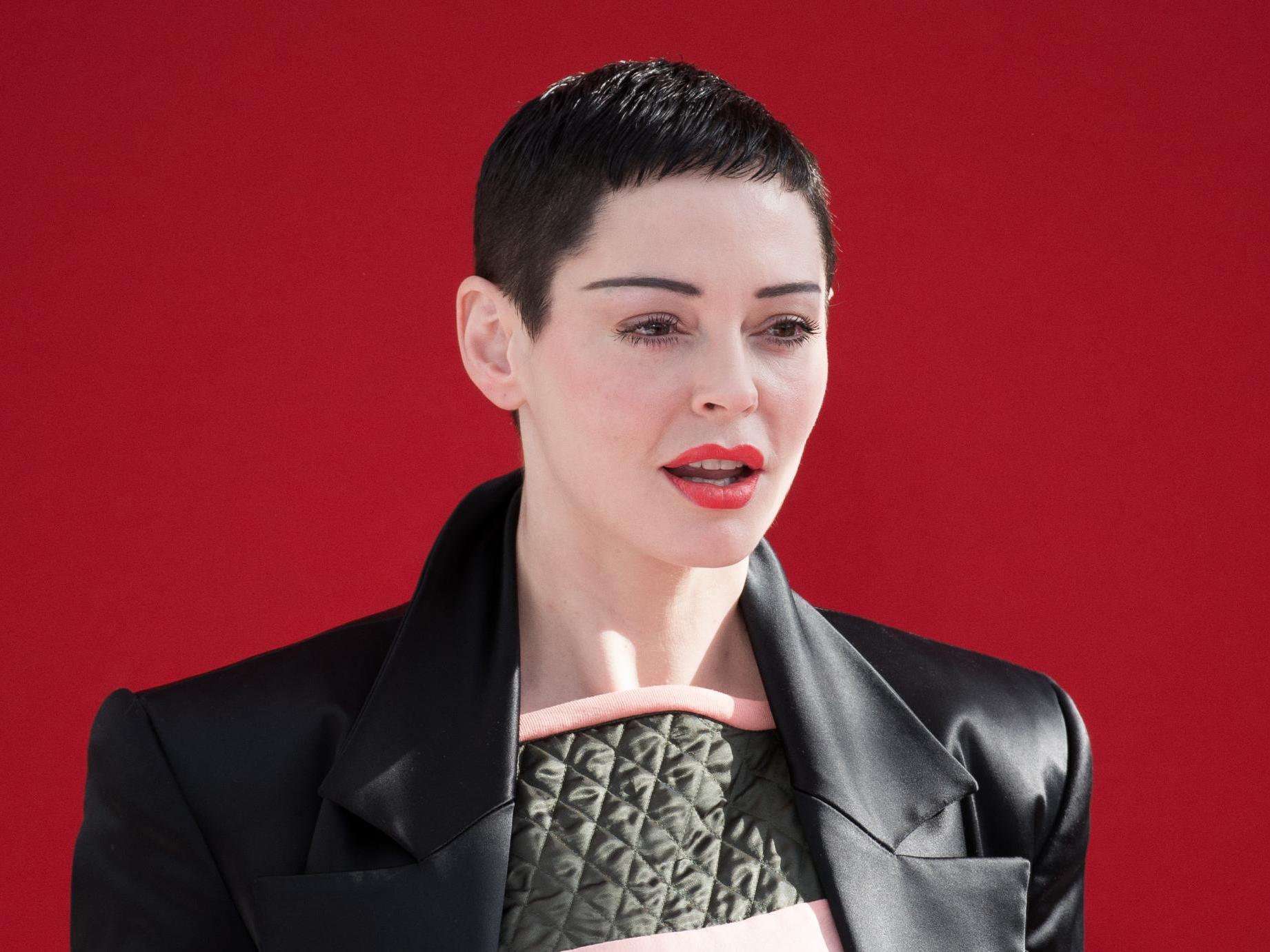 Rose McGowan attends the Vivienne Westwood show as part of the Paris Fashion Week Womenswear Fall/Winter 2018/2019 on March 3, 2018 in Paris, France.