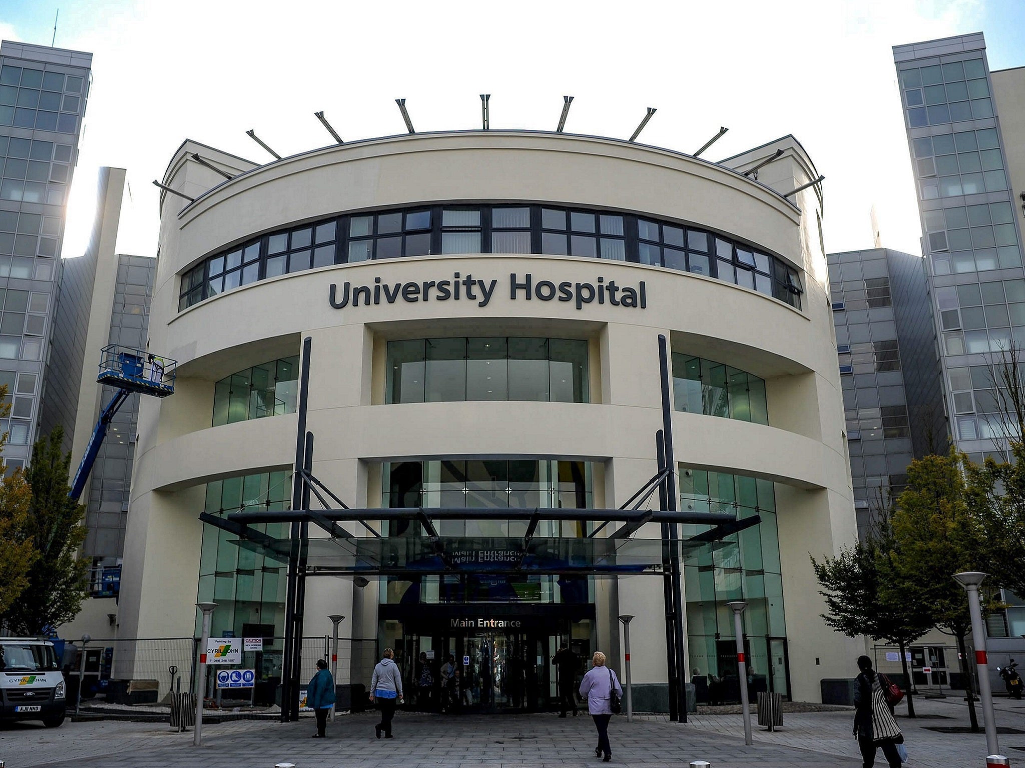 General view of the University Hospital Coventry.