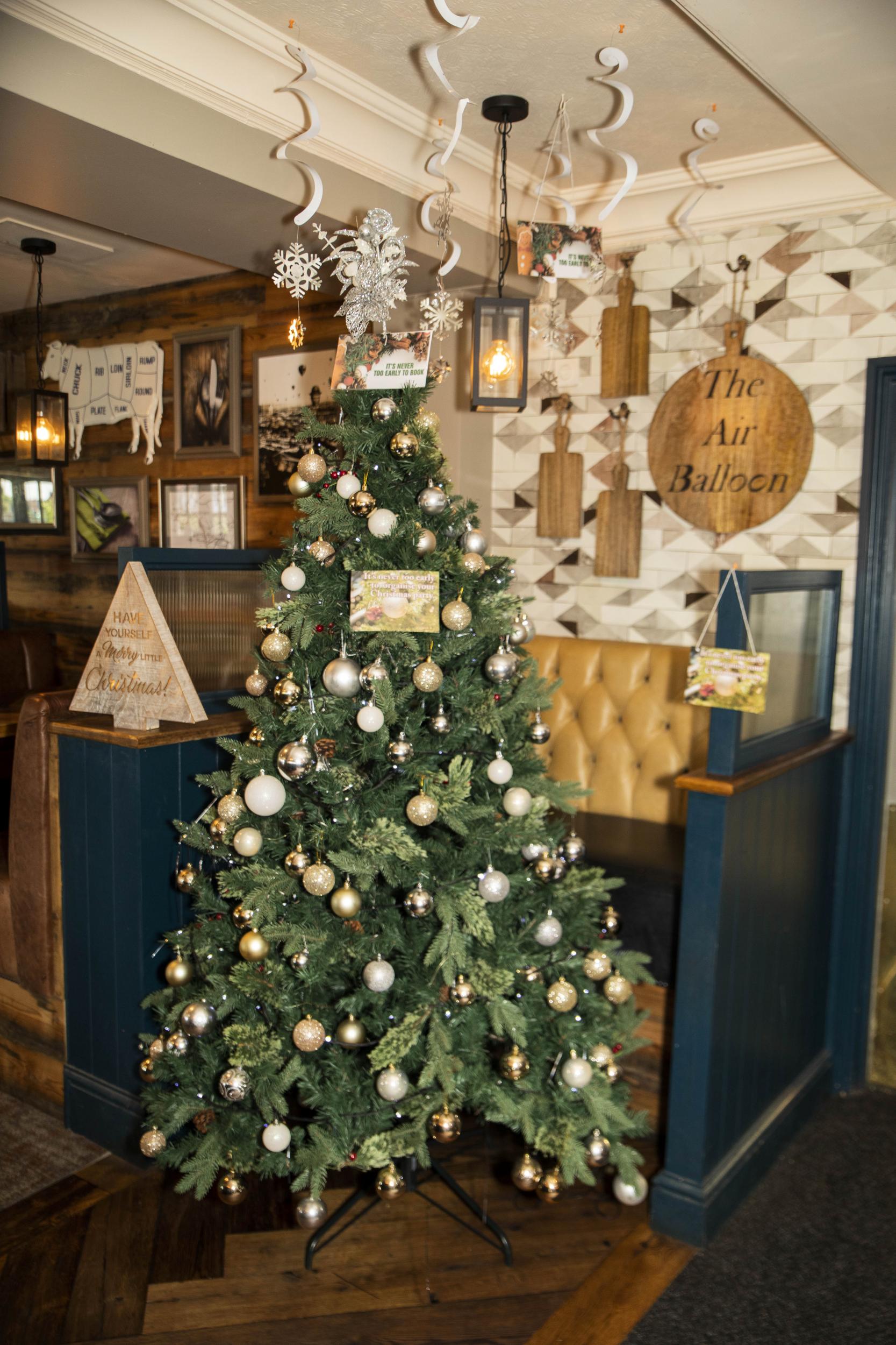 The Christmas tree in Bristol's Air Balloon pub