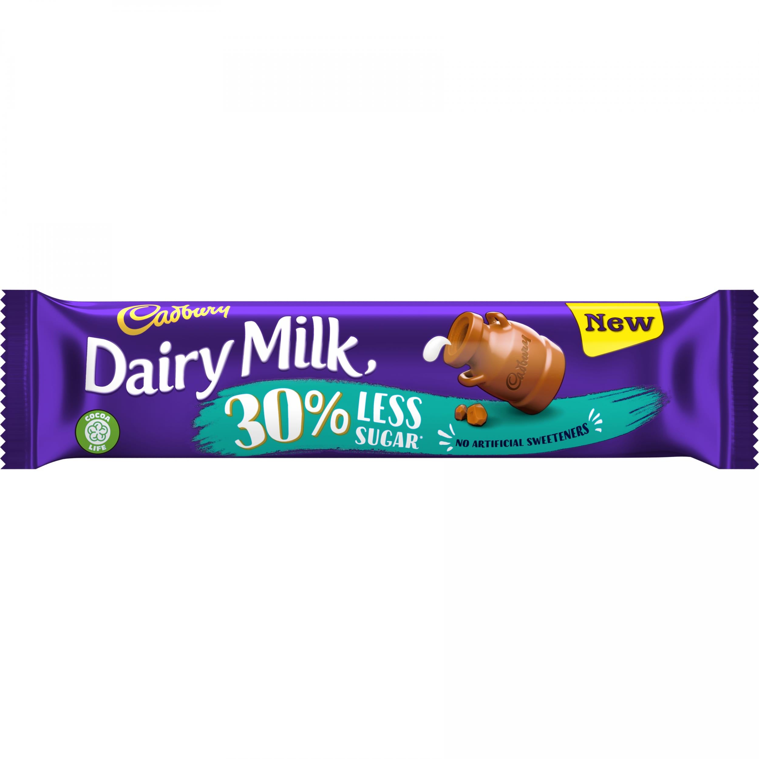 Cadbury Dairy Milk 30% Less Sugar bar