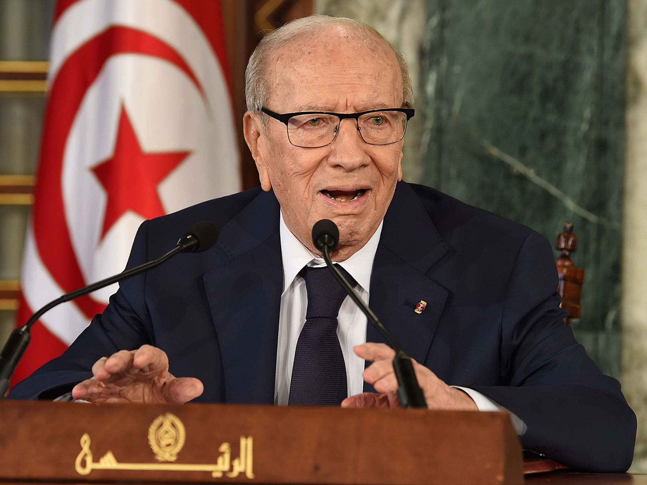 Tunisia’s first democratically elected president died inside a military hospital in the capital at the age of 92 on Thursday