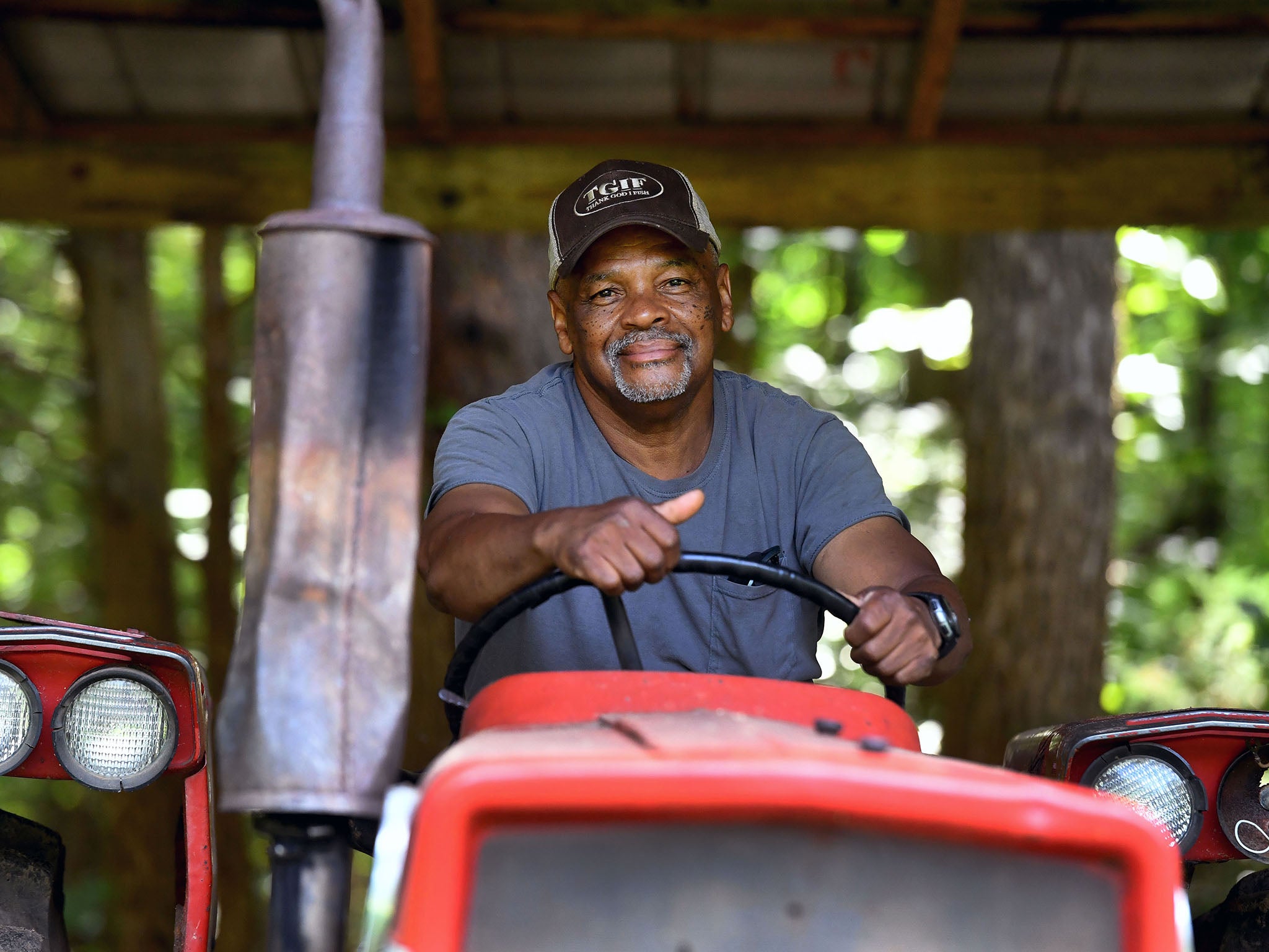 Aubrey Terry at his Belle Terry Farm in Halifax, Virginia