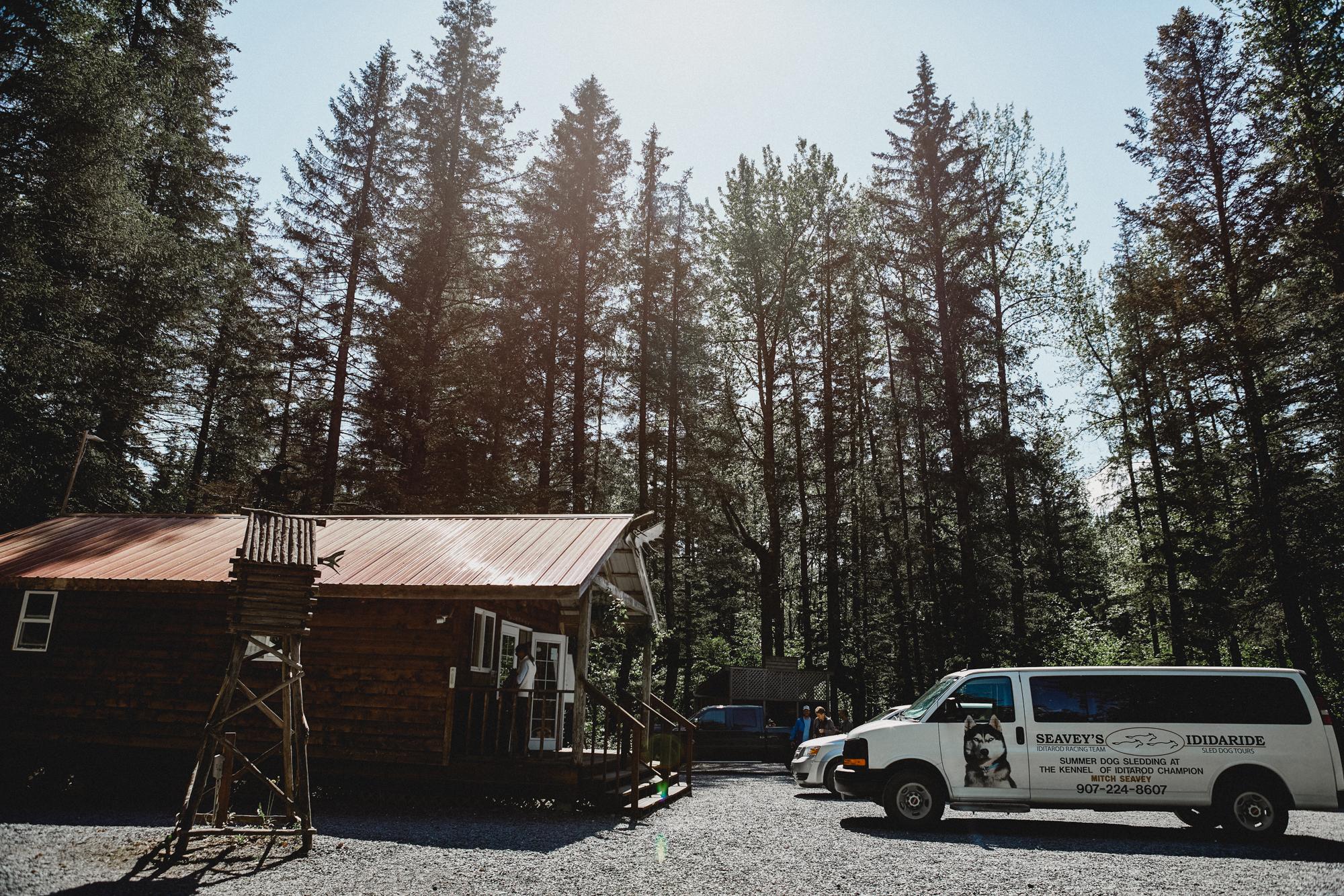 The visitors’ entrance to the IdidaRide Camp: Mitch insists tours have become one of the main funding sources for mushing (Sam Riley)