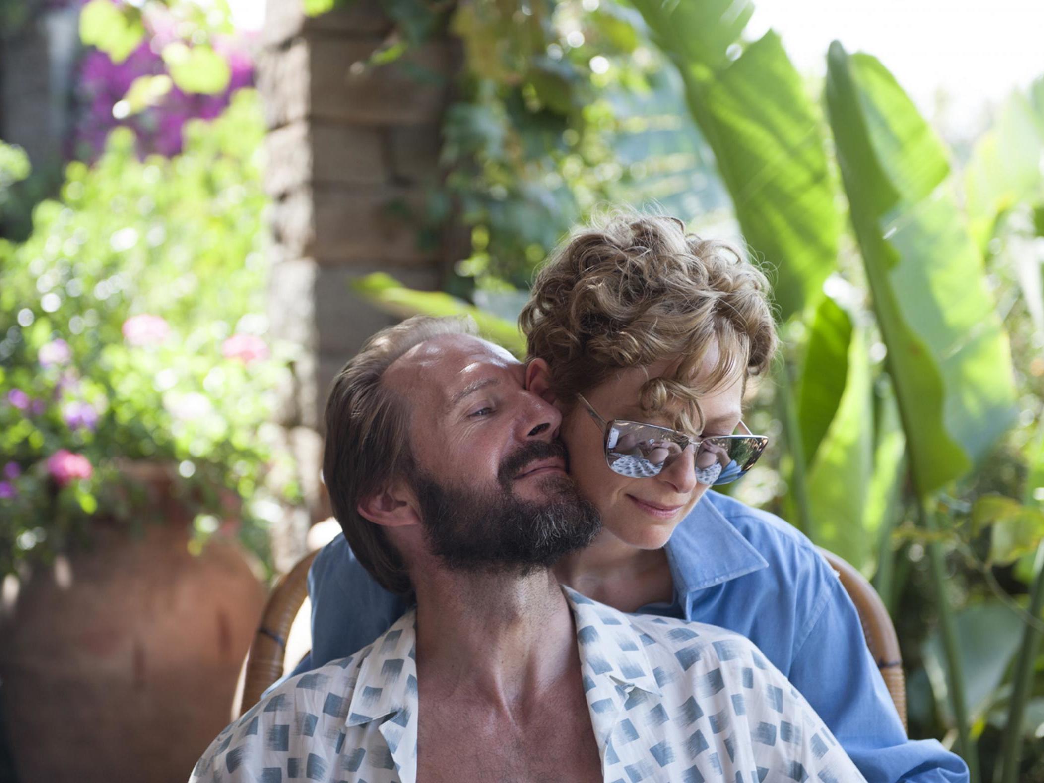 Ralph Fiennes and Tilda Swinton in A Bigger Splash