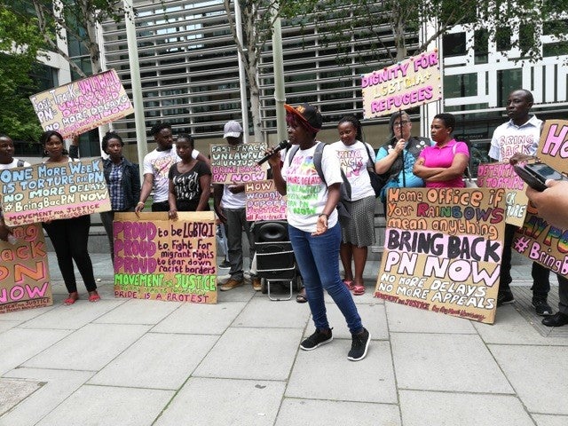 Protests have been staged outside the Home Office in support of PN’s return (Phillip Raymond Goodman )