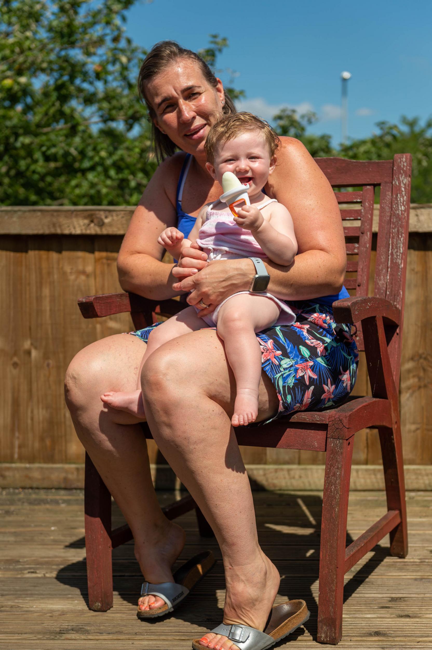 Leanne with her baby daughter, Willow