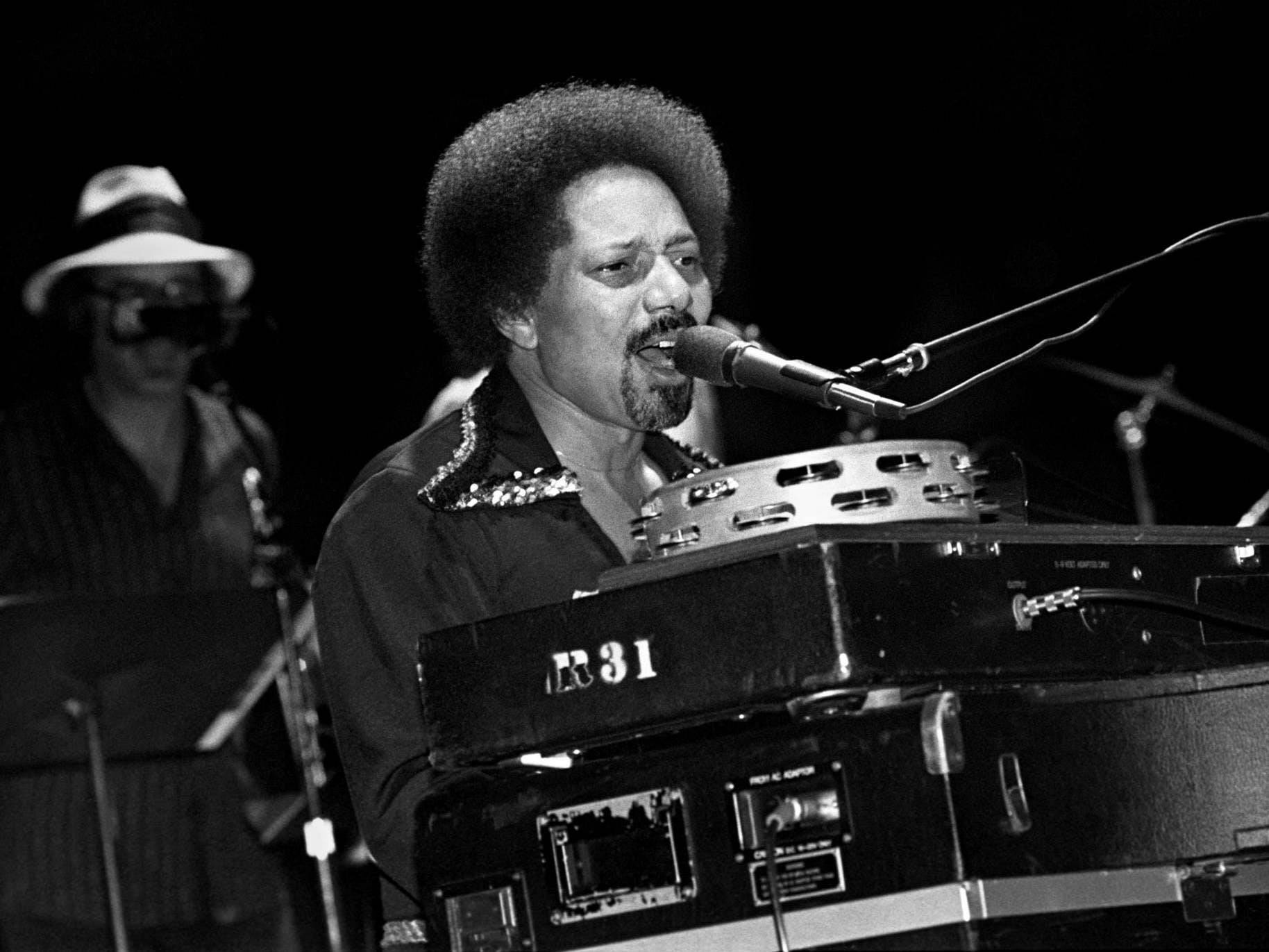 Art ‘Poppa Funk’ Neville performing with The Neville Brothers at The Savoy in New York City on 10 August 1981