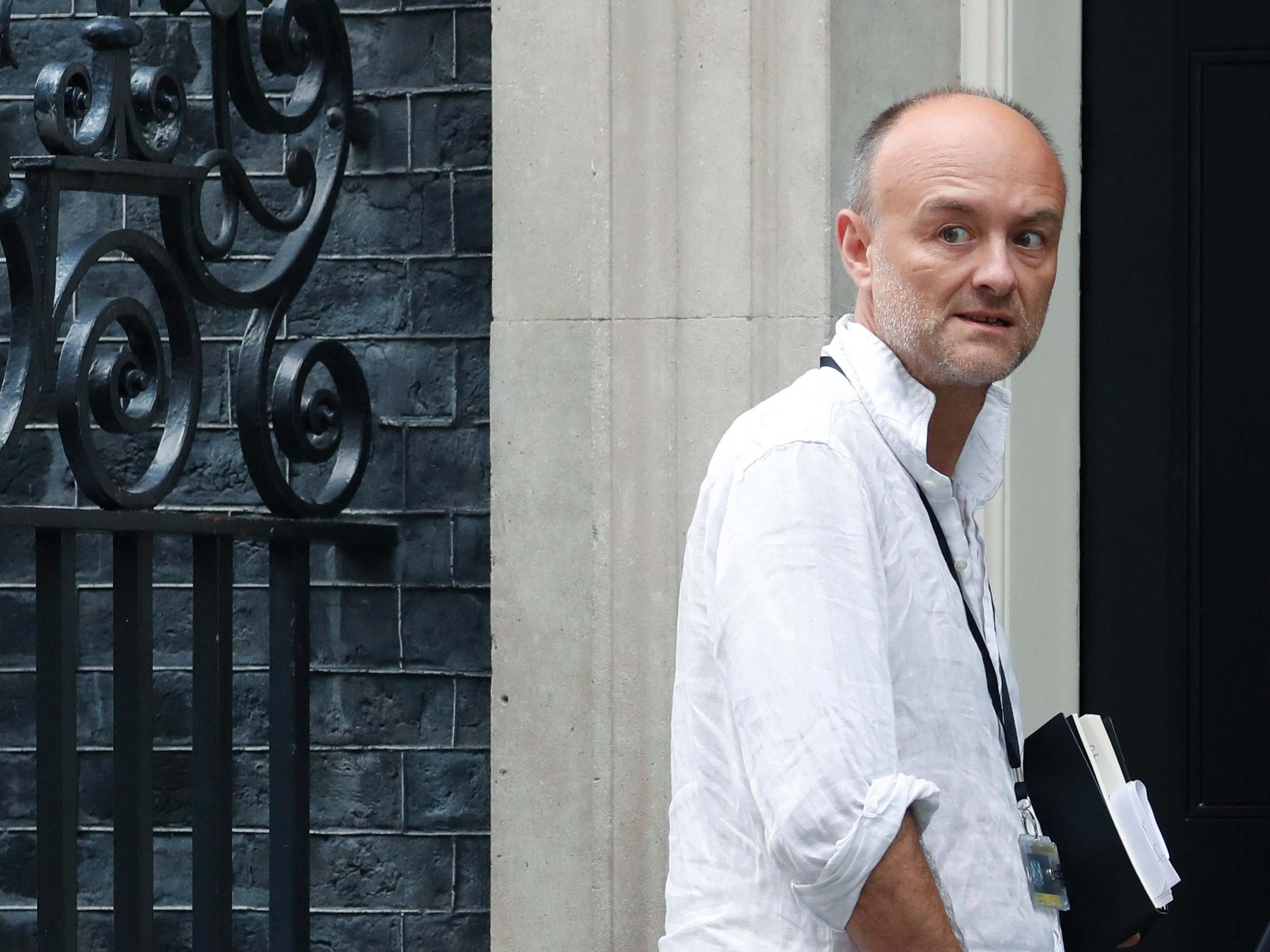 Dominic Cummings, special adviser to Boris Johnson, walks into No 10