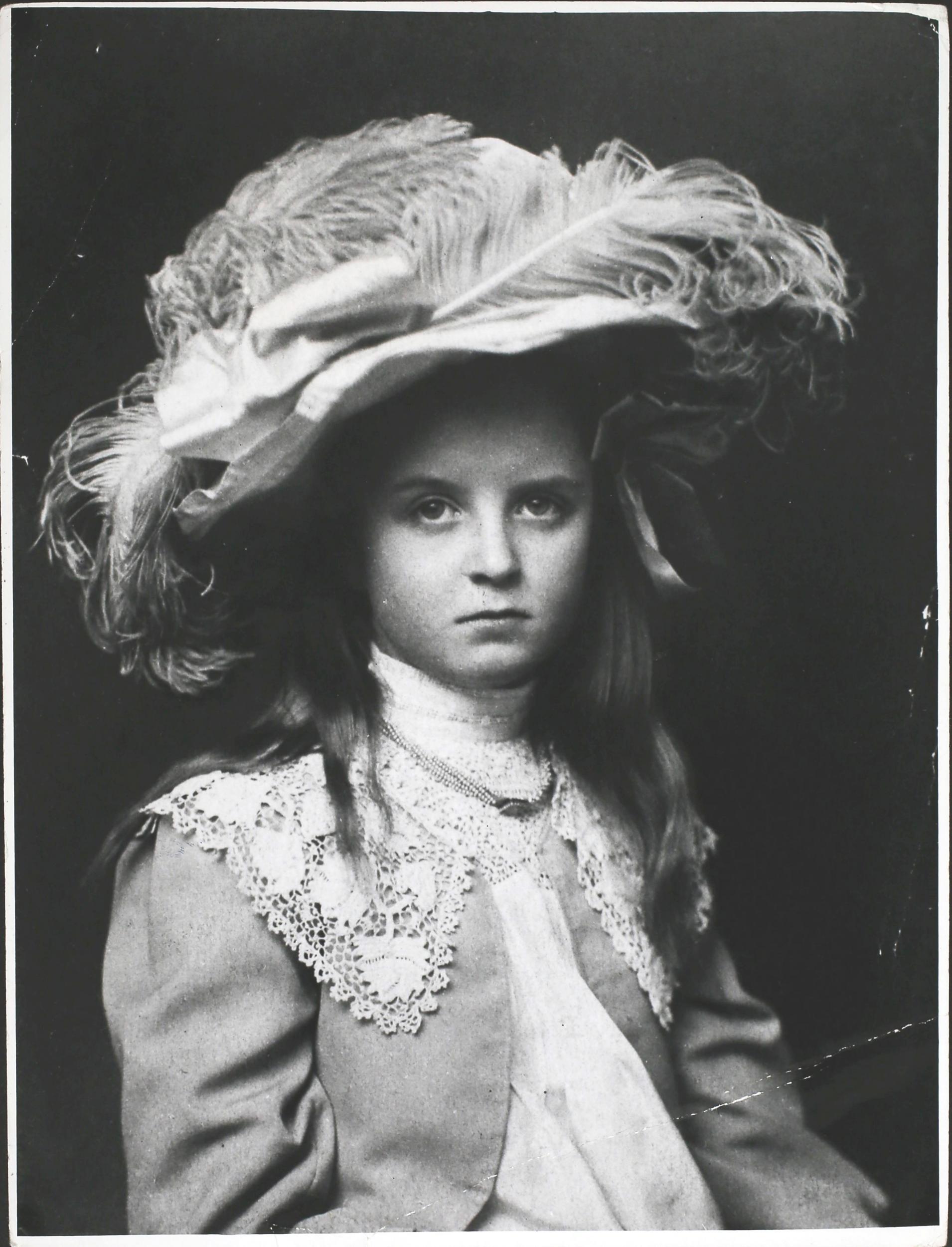 Another example of an ostrich feather hat from the period, from around 1902