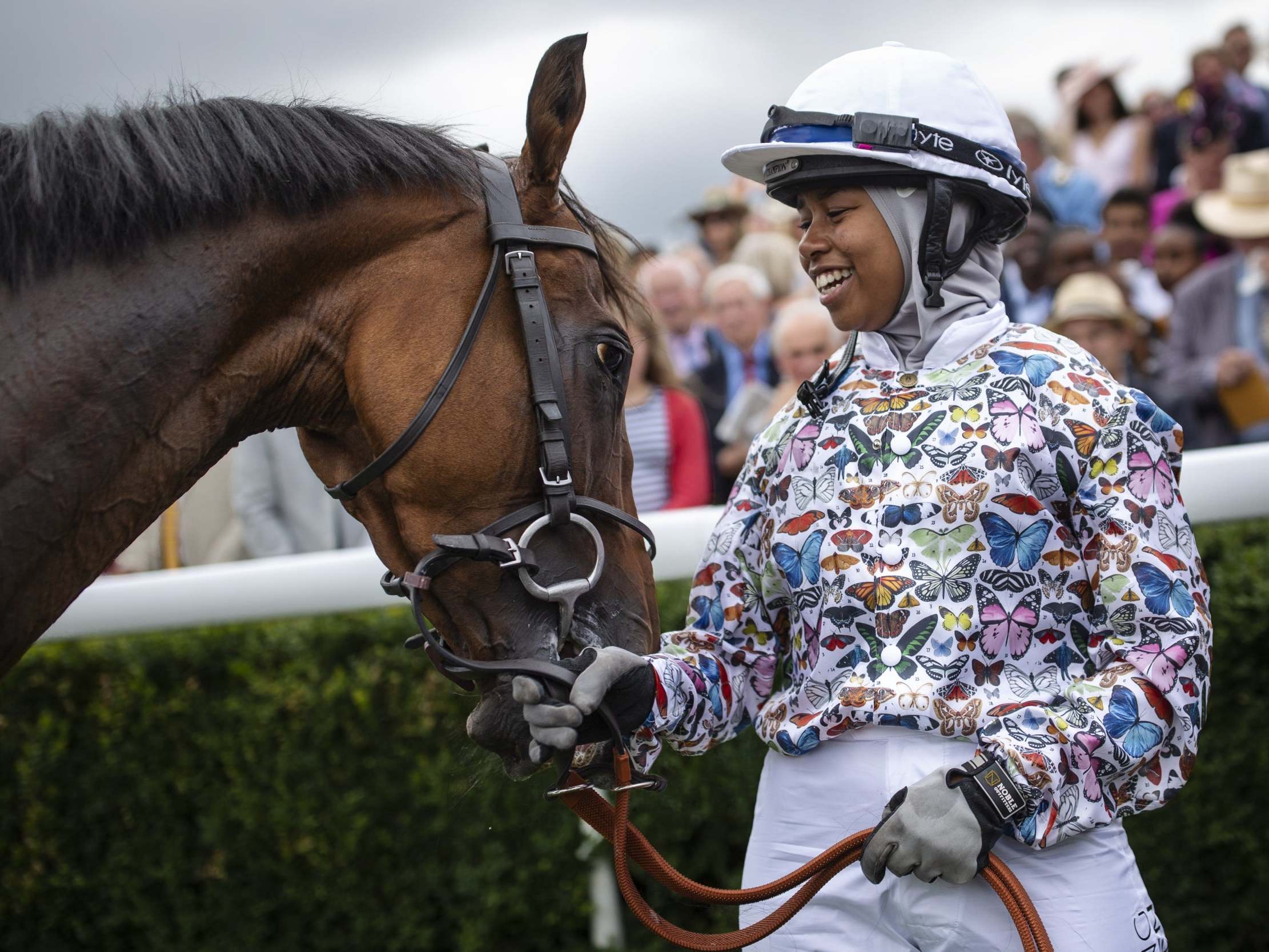 Mellah celebrates after winning