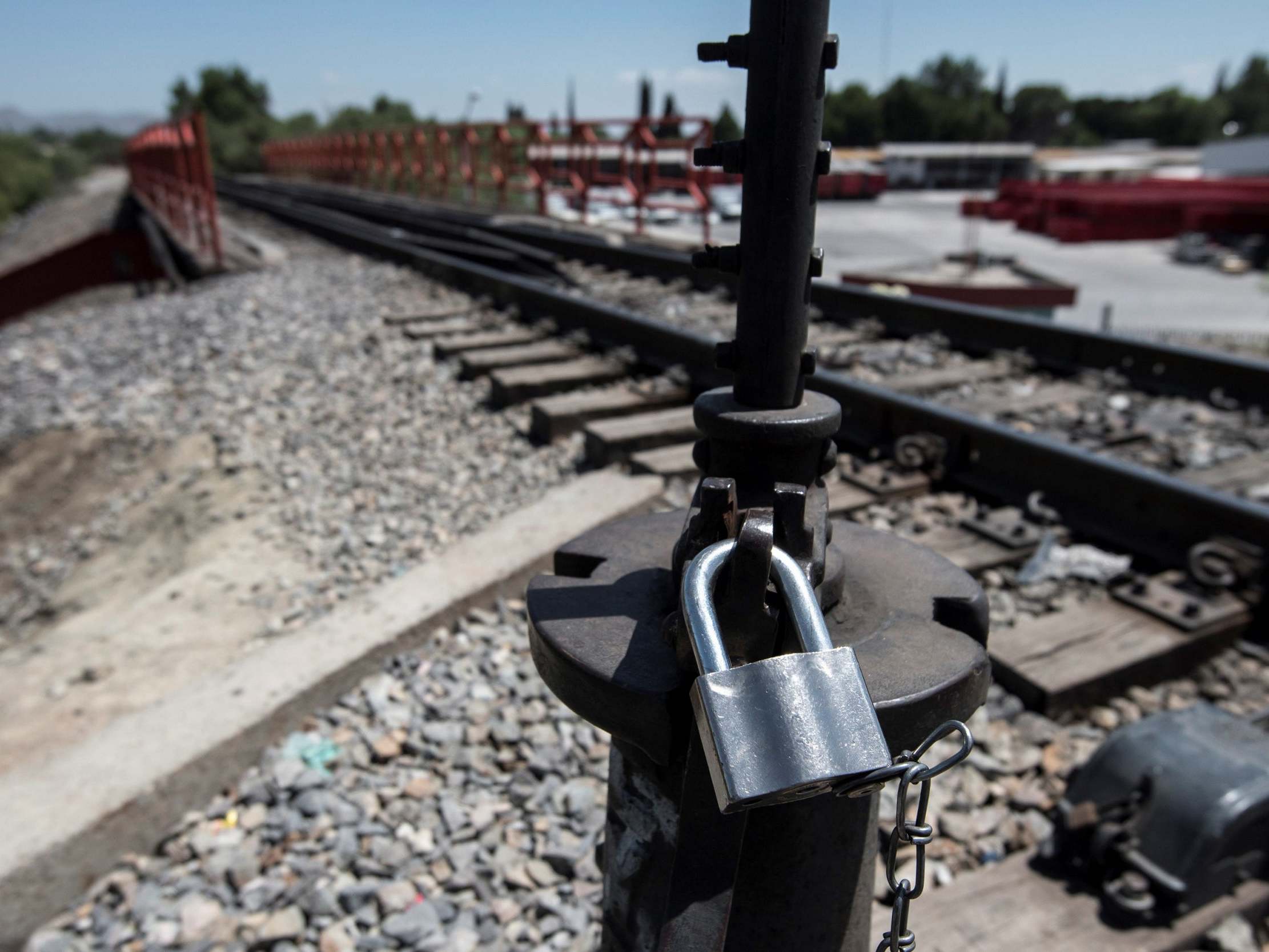 The Old Ferrocarril Station in the municipality of Saltillo, Coahuila, Mexico frequently used by migrants trying to get to cross the US border