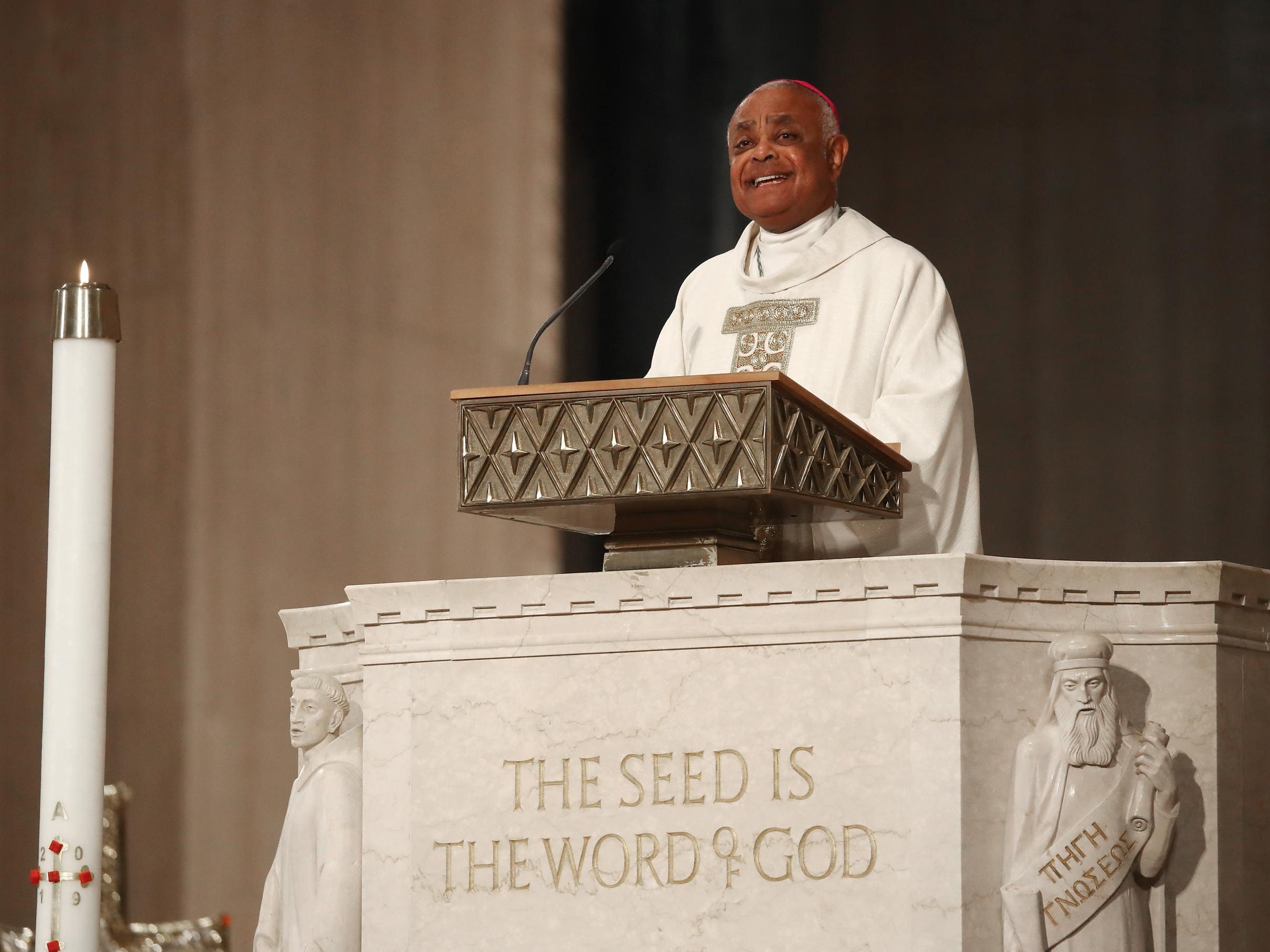 Lone American Black archbishop Wilton Gregory used his first public address to launch a scathing attack on Trump's recent racism