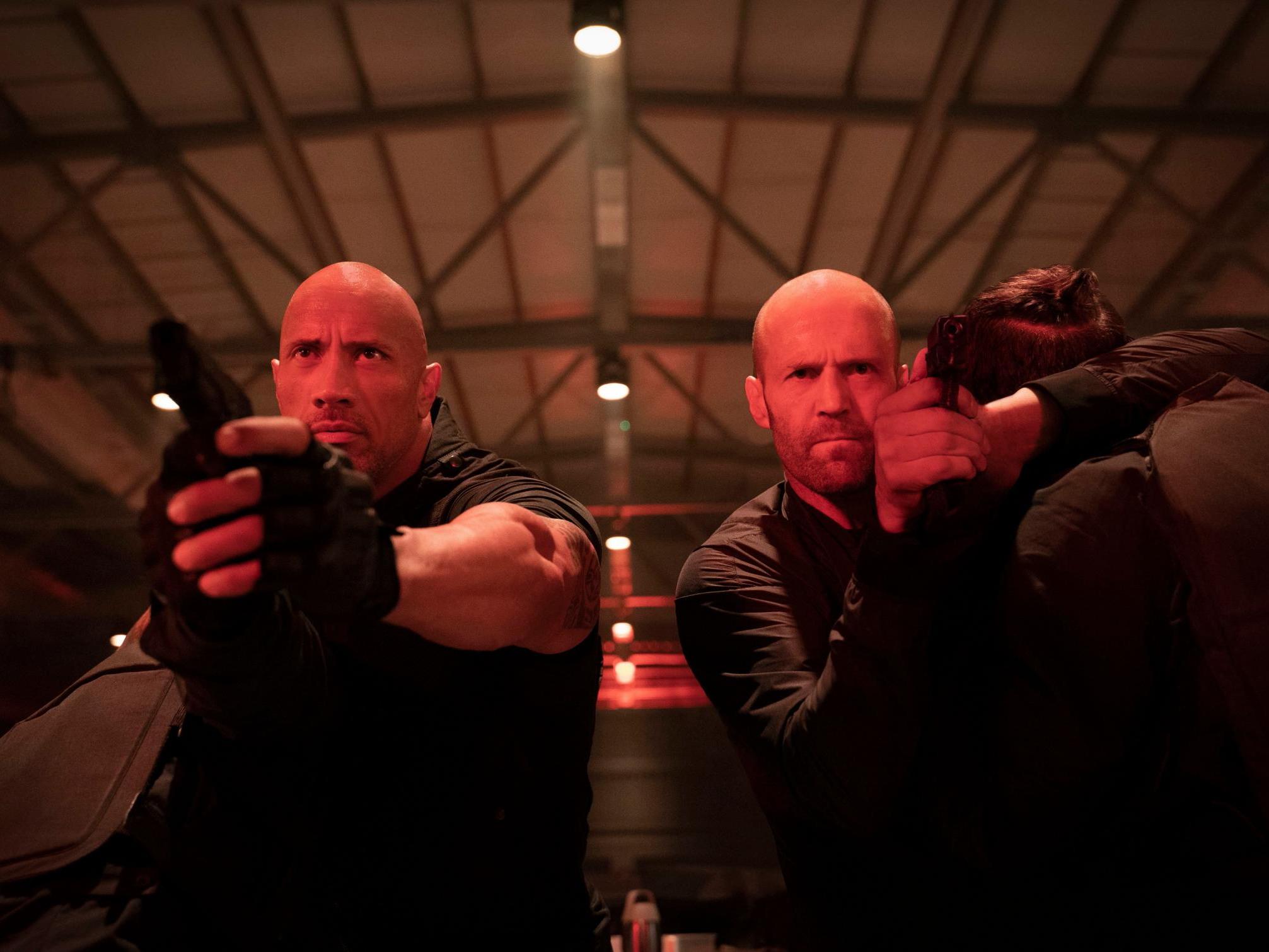 Natural-born frenemies: Dwayne Johnson as Hobbs and Jason Statham as Shaw