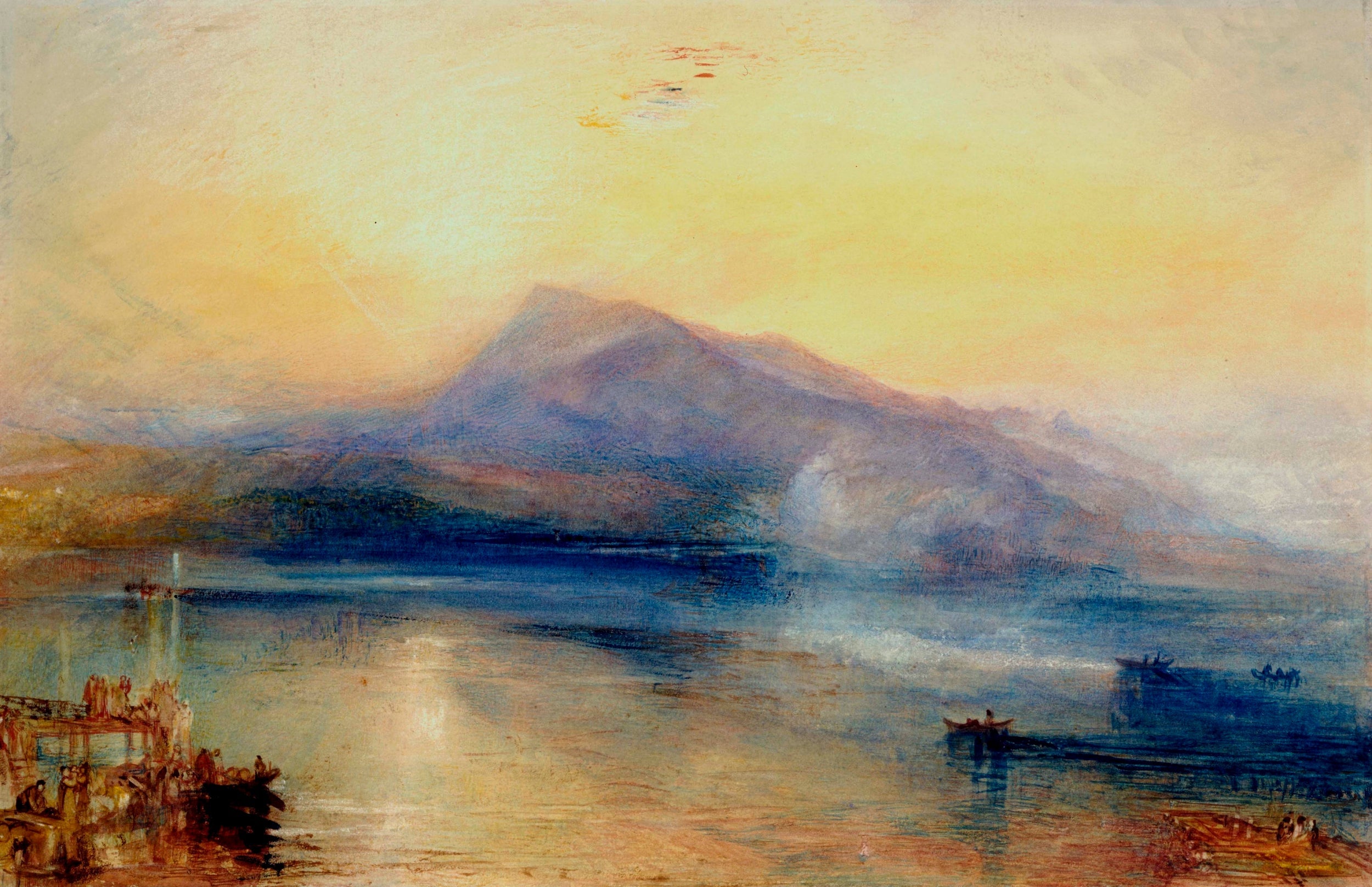 Turner's painting ‘The Dark Rigi: the Lake of Lucerne’ depicts a mountain in the Swiss Alps