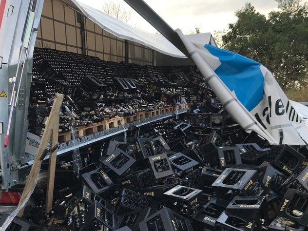 Volunteers took part in a large salvage operation to clear the beer