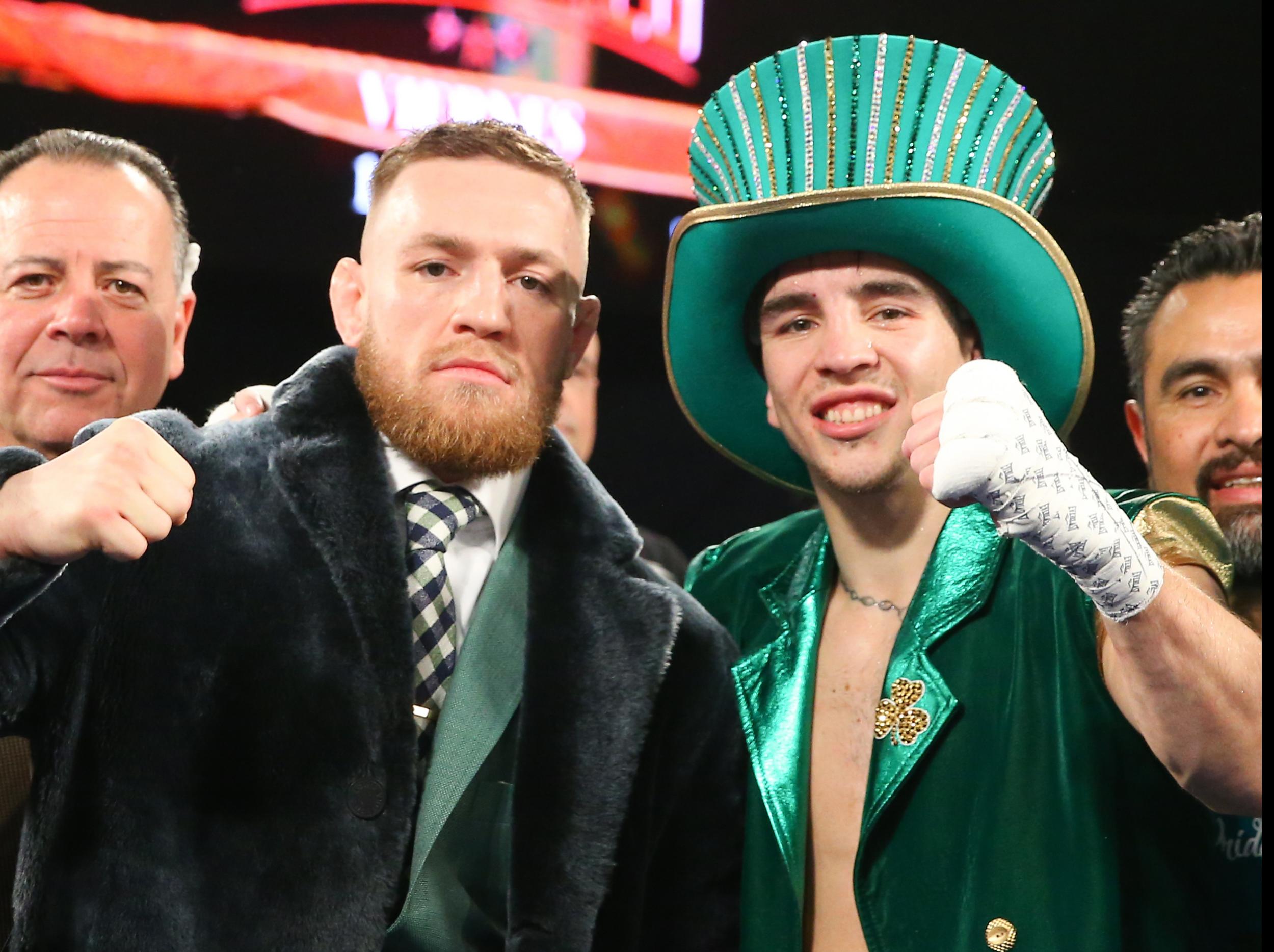 Conor McGregor (L) with Michael Conlan