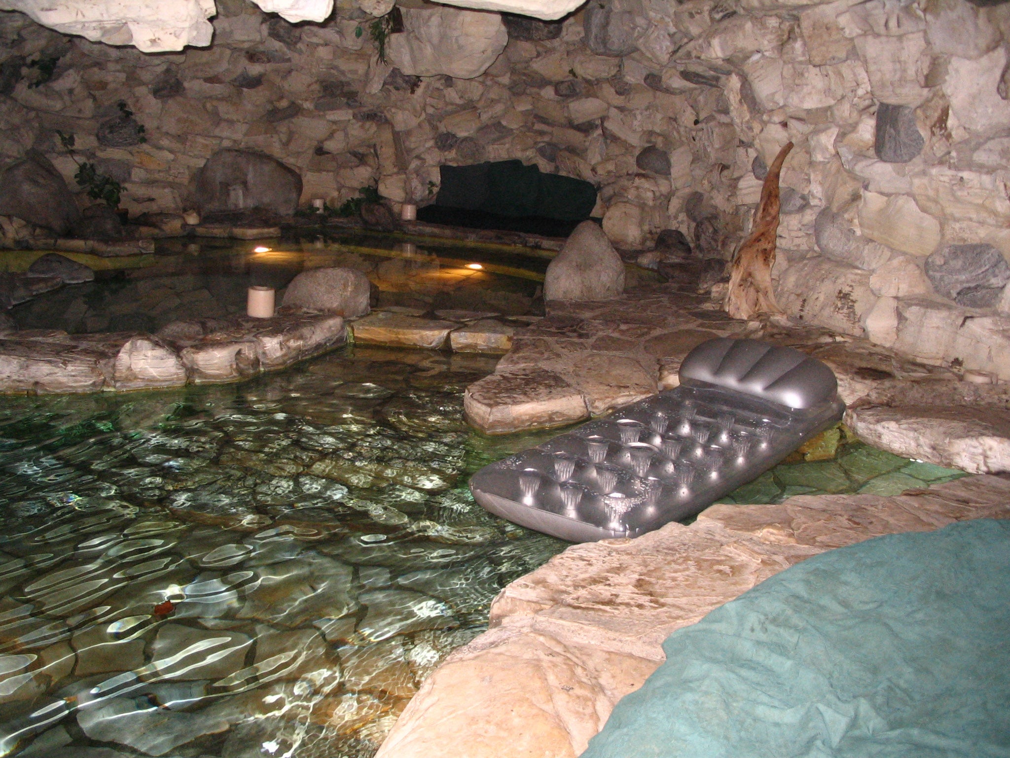 The notorious grotto at the Playboy mansion