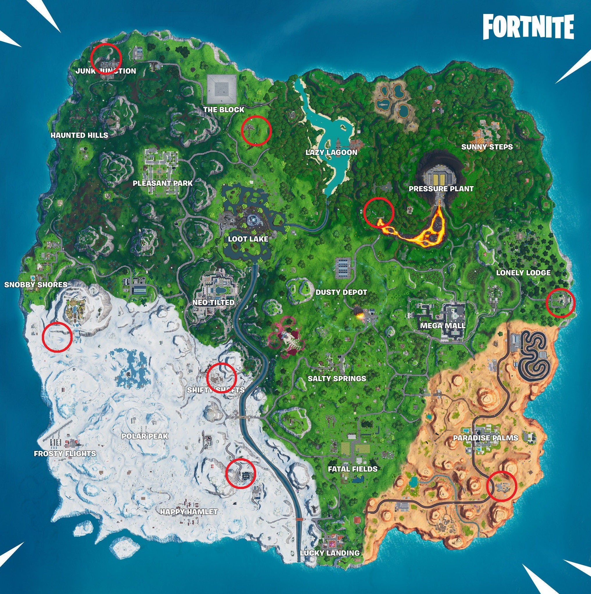 Fortnite players will need to find five of the spray cans from these eight locations